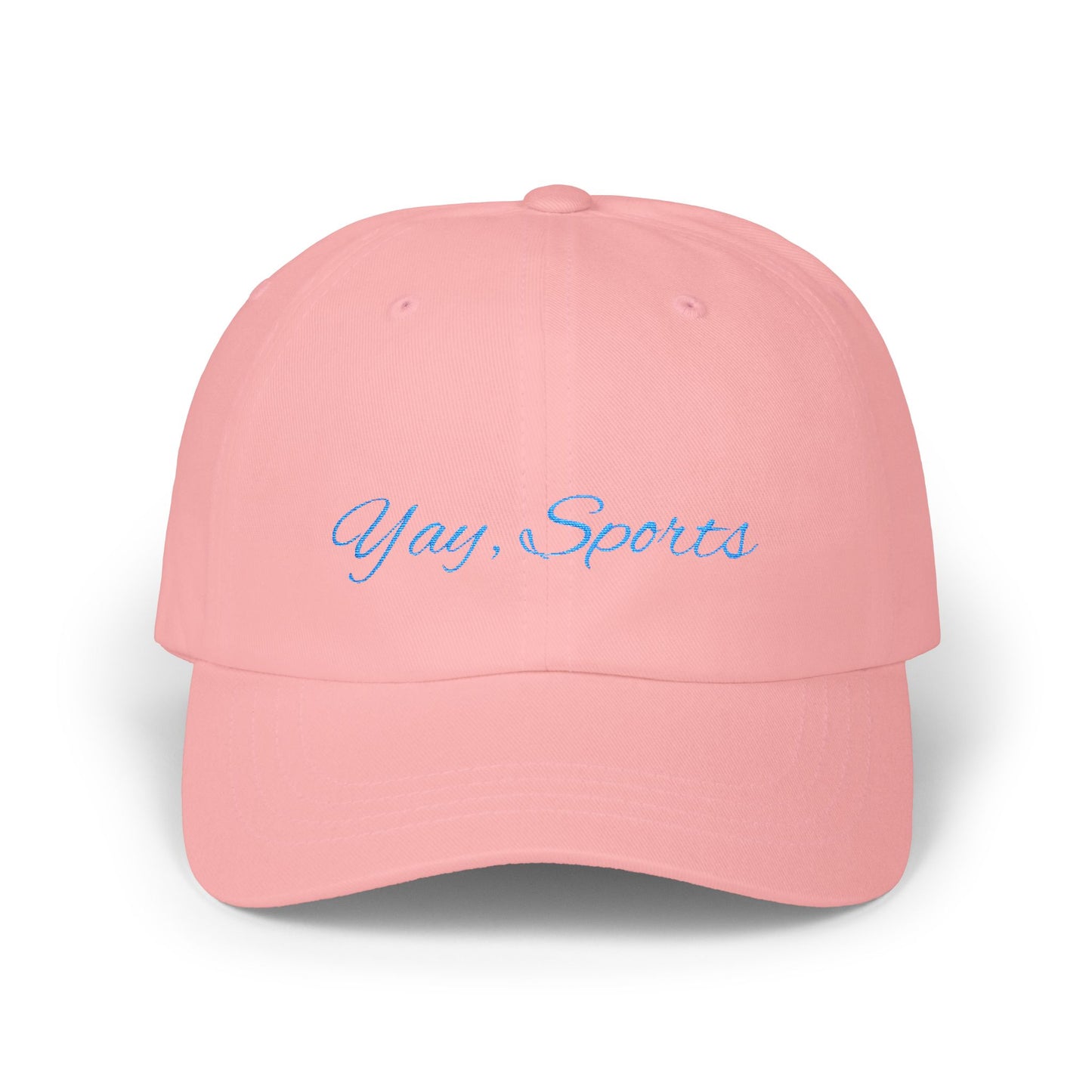 Yay, Sports Cap- Sarcastic Embroidered Baseball Cap, Funny Athletic Event Accessory, Gift for People Who Are Indifferent To Sports