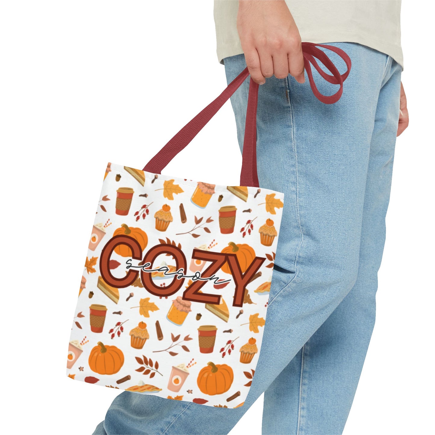 Cozy Season Tote Bag, Fall Tote, Autumn Bag, Halloween Shopping Bag, Seasonal Gift, Eco-Friendly Tote
