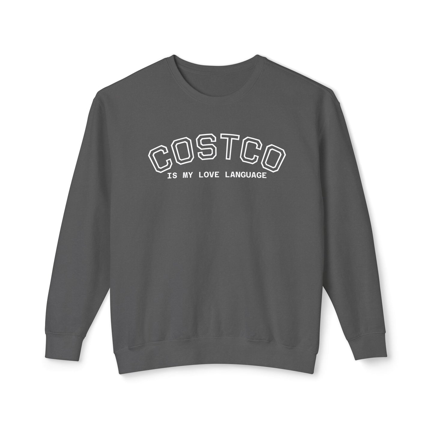 Costco Love Language Sweatshirt, Unisex Crewneck, Cozy Gift for Food Lovers, Casual Fashion, Great for Holidays & Everyday Wear