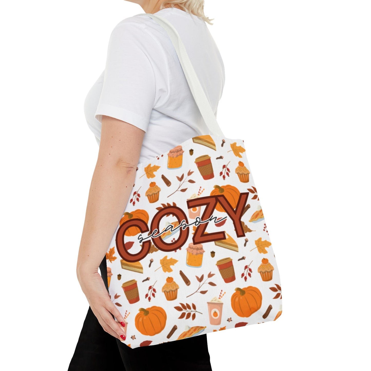 Cozy Season Tote Bag, Fall Tote, Autumn Bag, Halloween Shopping Bag, Seasonal Gift, Eco-Friendly Tote