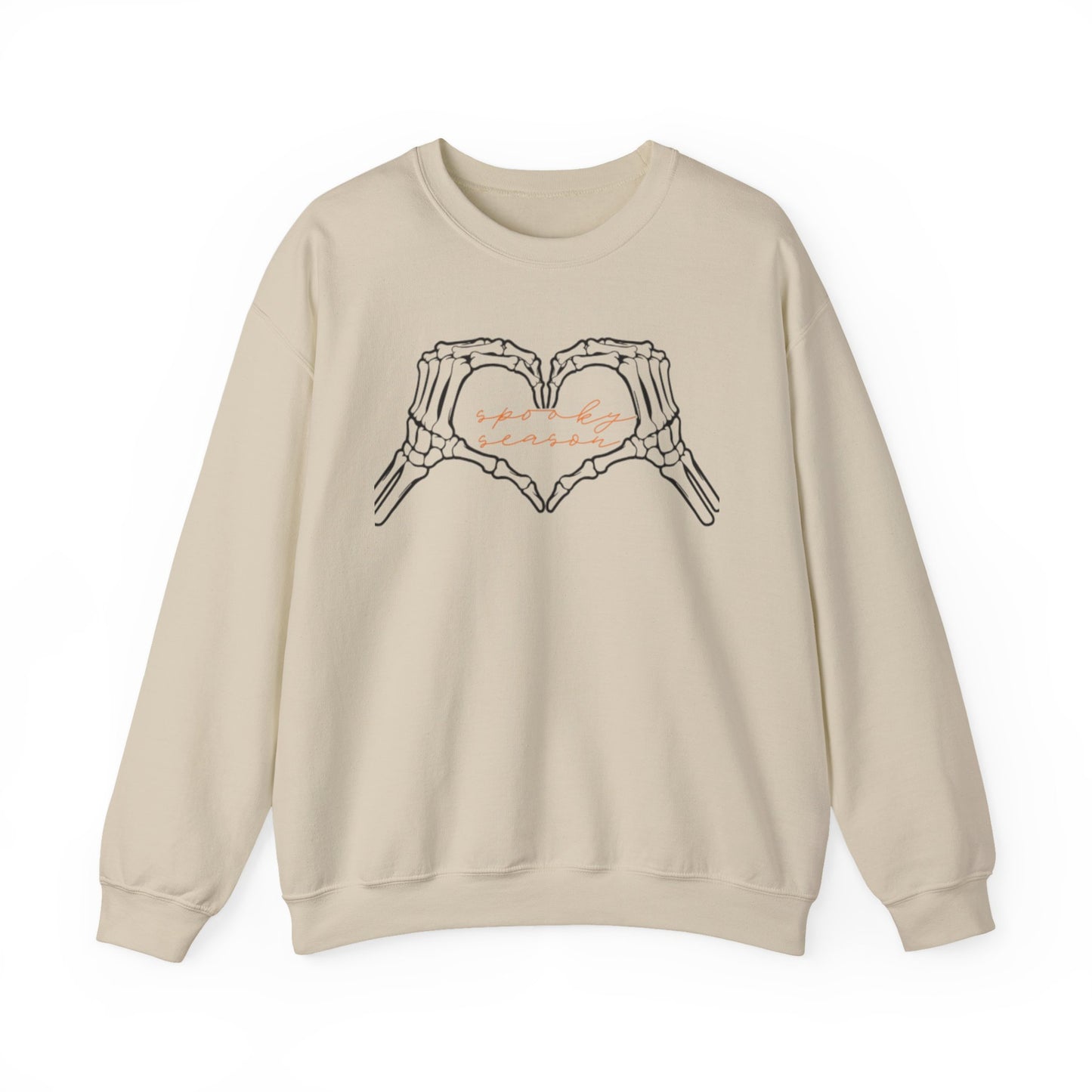 Spooky Season Unisex Crewneck Sweatshirt, Cozy Gift for Friends, Skeleton Love, Halloween Apparel, Casual Layering