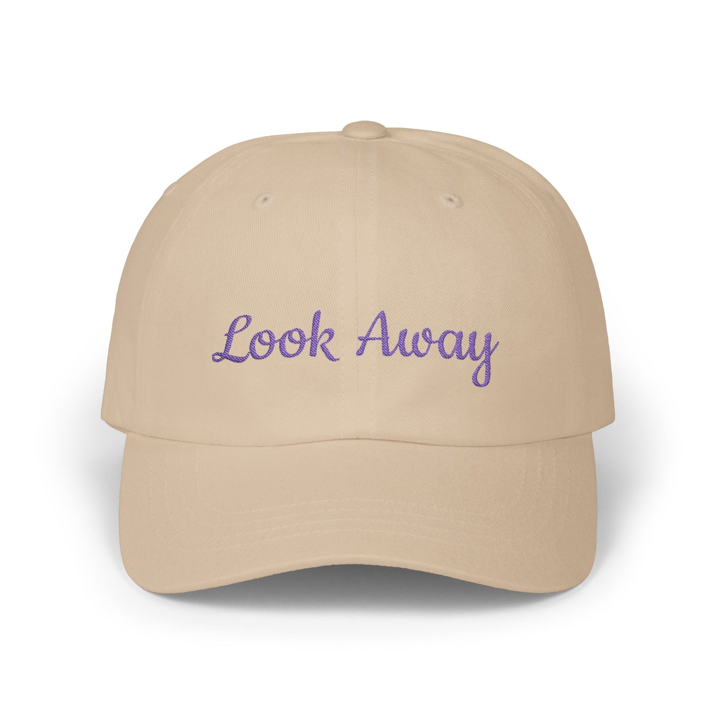 Classic Cap with 'Look Away' Embroidery, Casual Baseball Hat, Gift for Any and All Introverts, Summer Accessory, Trendy Fashion, Don't Look At Me