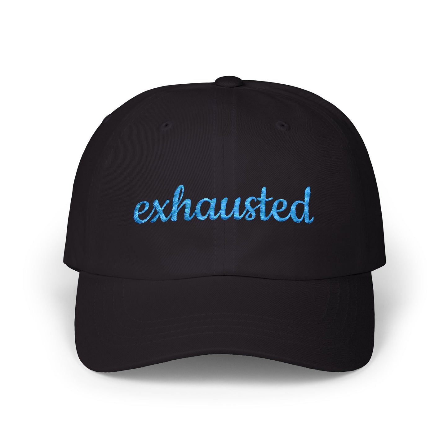 Exhausted Cap- Funny Flight Attendant Baseball Cap, Tired Crew Gift, Travel Life Hat for Pilots, Cabin Crew or any Exhausted Persons”
