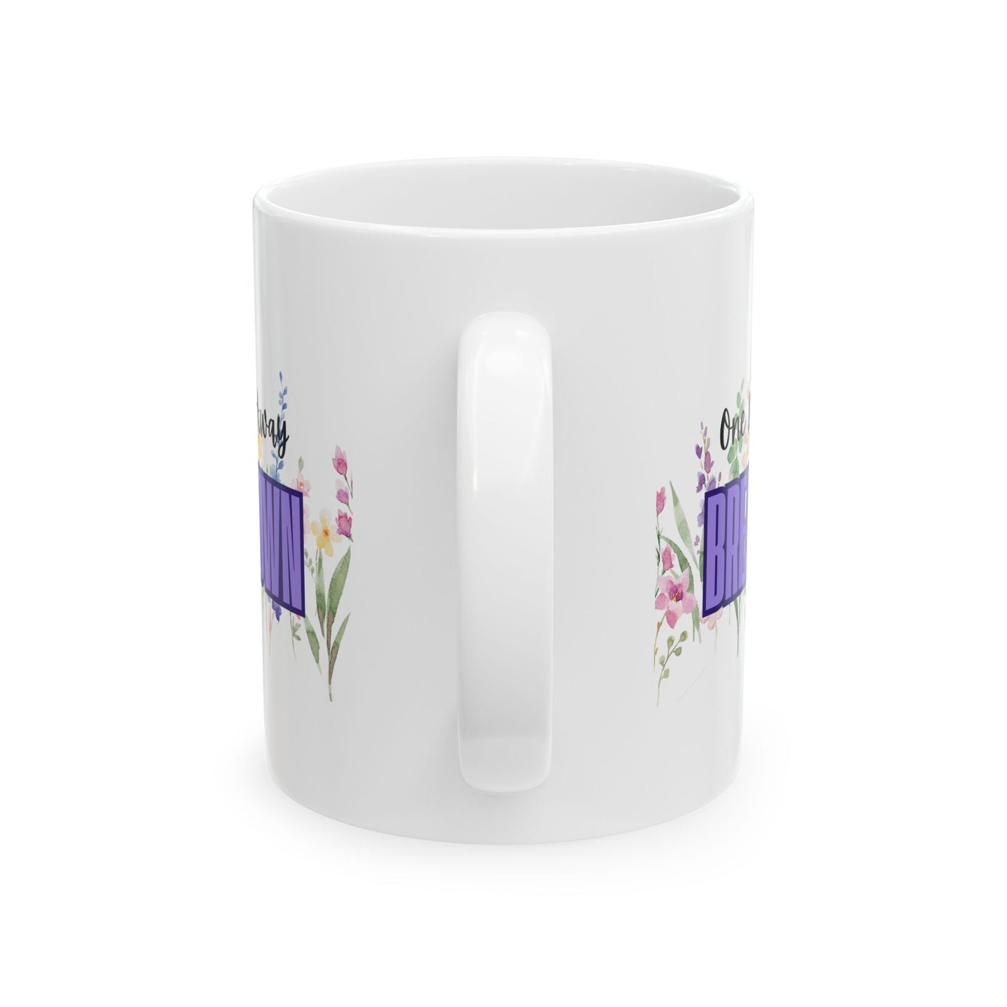 One Delay Away From A Breakdown Flower Print Ceramic Mug for Special Occasions, Perfect Gift for Tea & Coffee Lovers and People on the Verge of A Breakdown