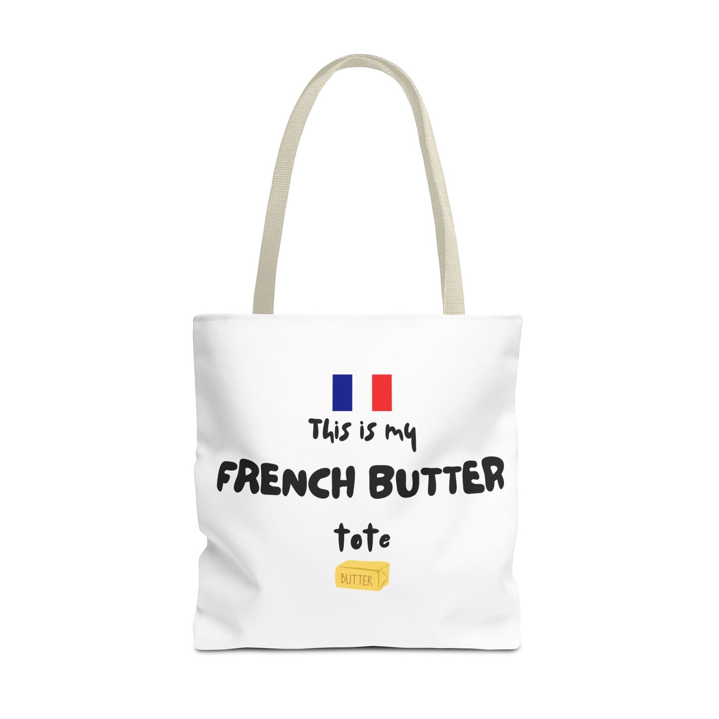 French Butter Tote Bag - Perfect for Food Lovers, International Flight Crews, Shopping, Beach Days, Eco-Friendly Gift, Summer Outings