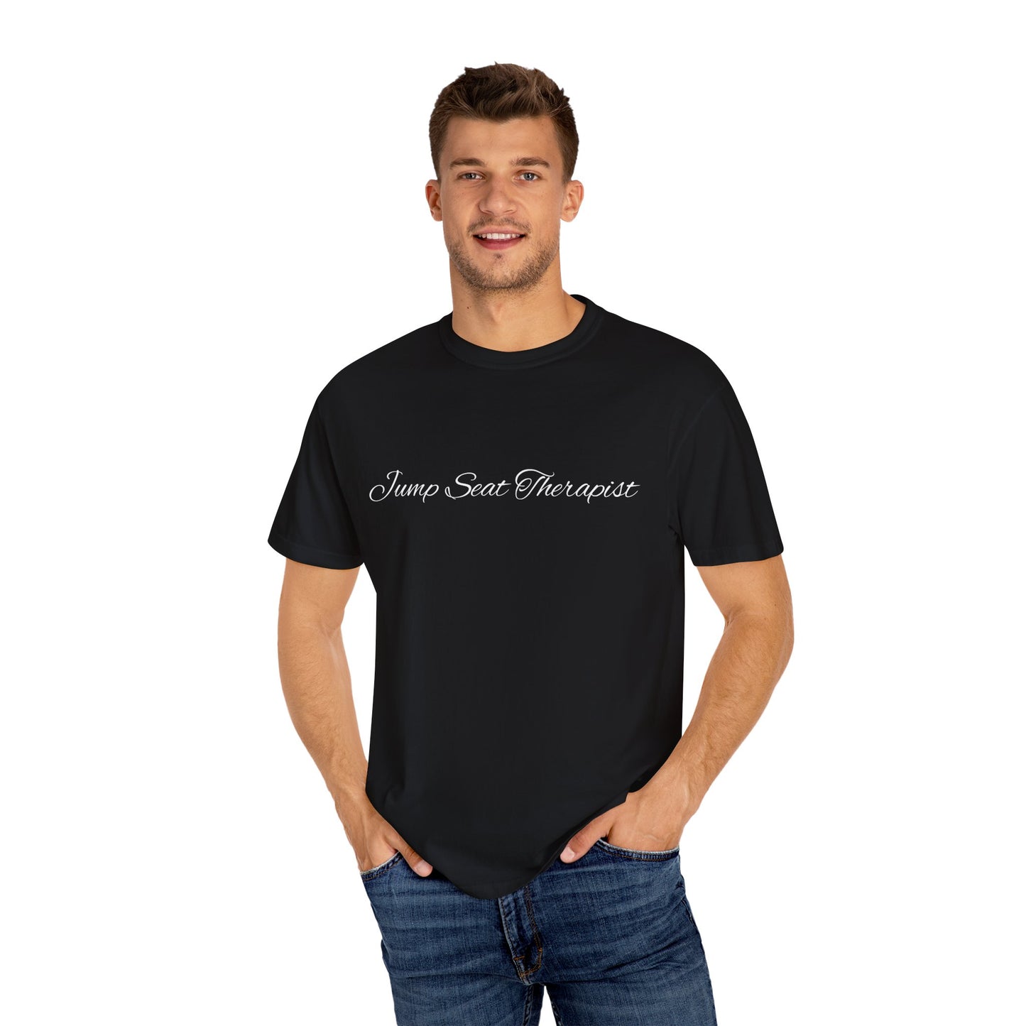 Jump Seat Therapist T-Shirt- Funny Flight Attendant Tee, Cabin Crew Life Shirt, Sarcastic Aviation Gift for Airline Workers