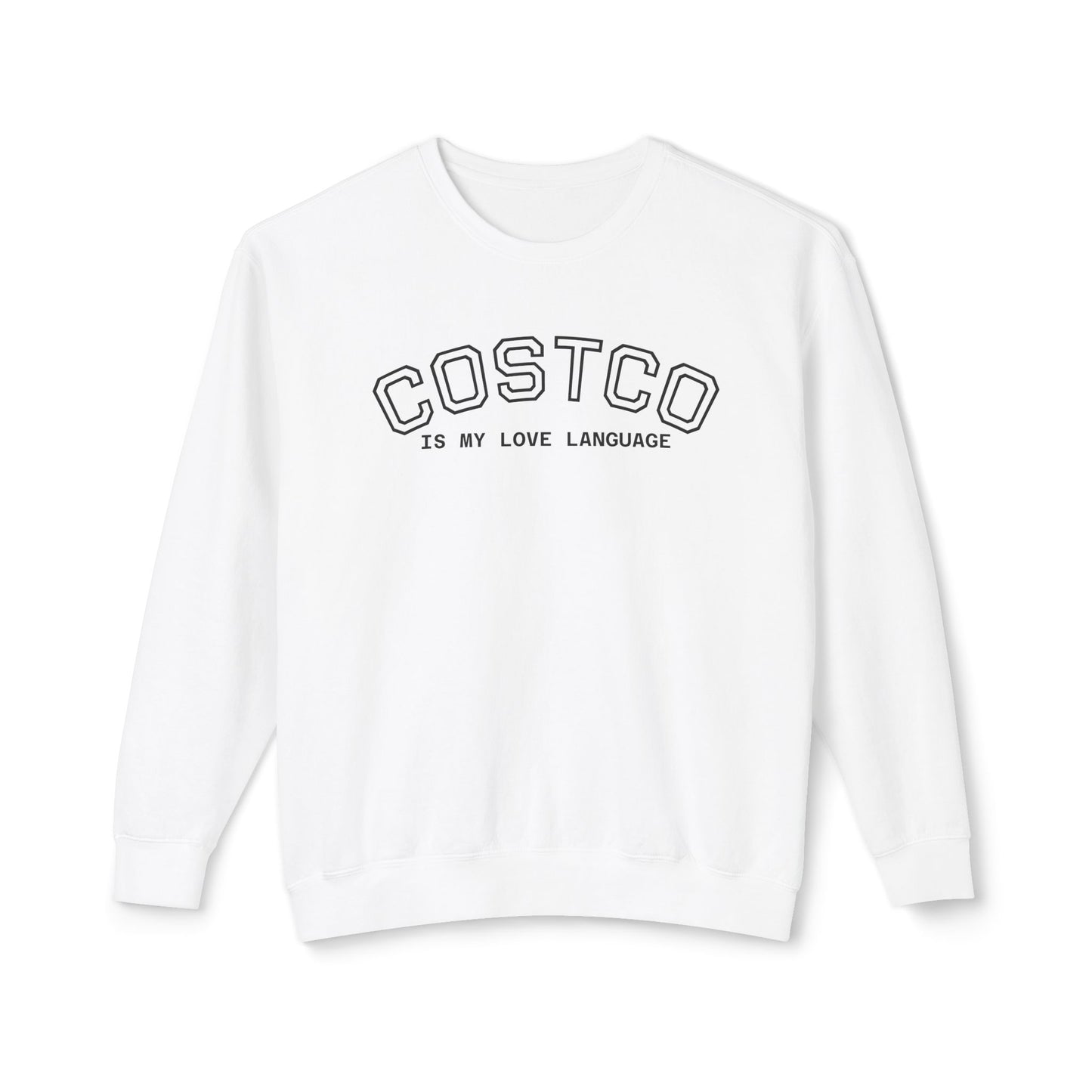 Costco Love Language Sweatshirt, Unisex Crewneck, Cozy Gift for Food Lovers, Casual Fashion, Great for Holidays & Everyday Wear