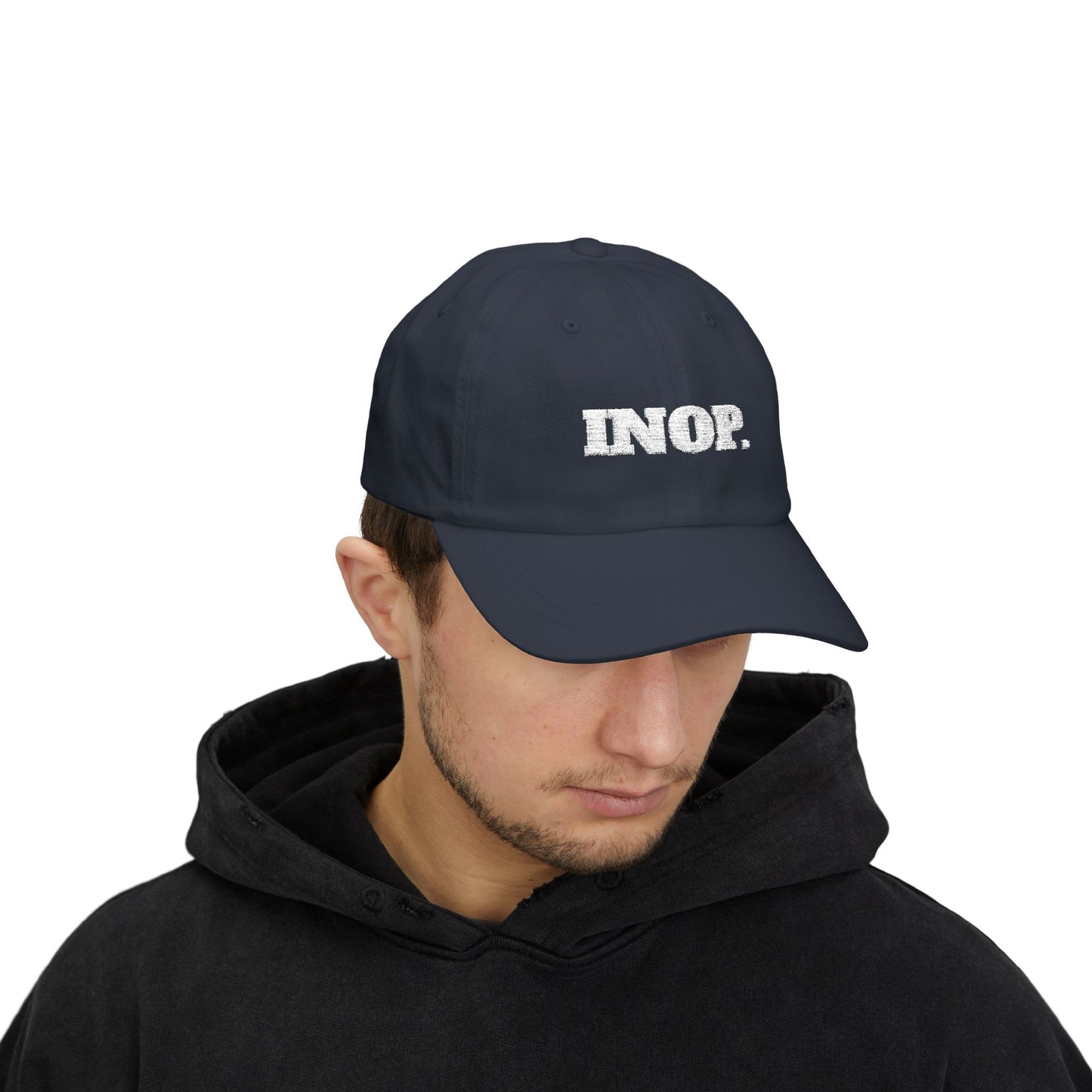INOP. Cap- Funny Flight Crew Baseball Cap, Aviation-Inspired Hat, Grounded and Over It Airline Humor Gift