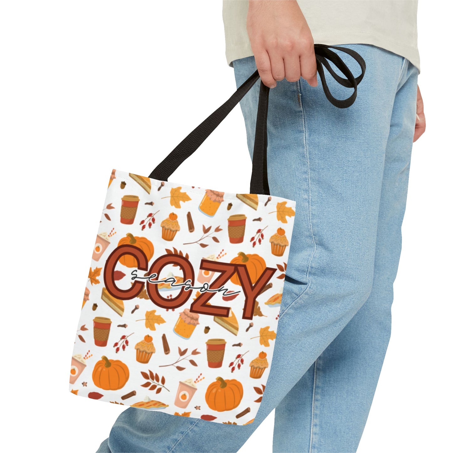 Cozy Season Tote Bag, Fall Tote, Autumn Bag, Halloween Shopping Bag, Seasonal Gift, Eco-Friendly Tote