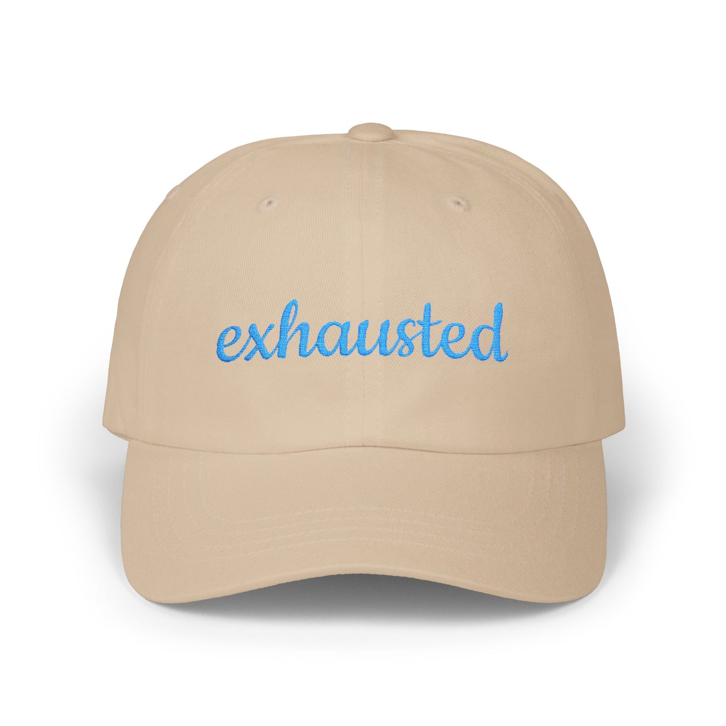 Exhausted Cap- Funny Flight Attendant Baseball Cap, Tired Crew Gift, Travel Life Hat for Pilots, Cabin Crew or any Exhausted Persons”
