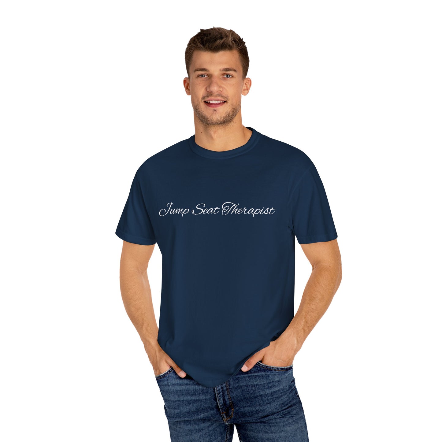 Jump Seat Therapist T-Shirt- Funny Flight Attendant Tee, Cabin Crew Life Shirt, Sarcastic Aviation Gift for Airline Workers