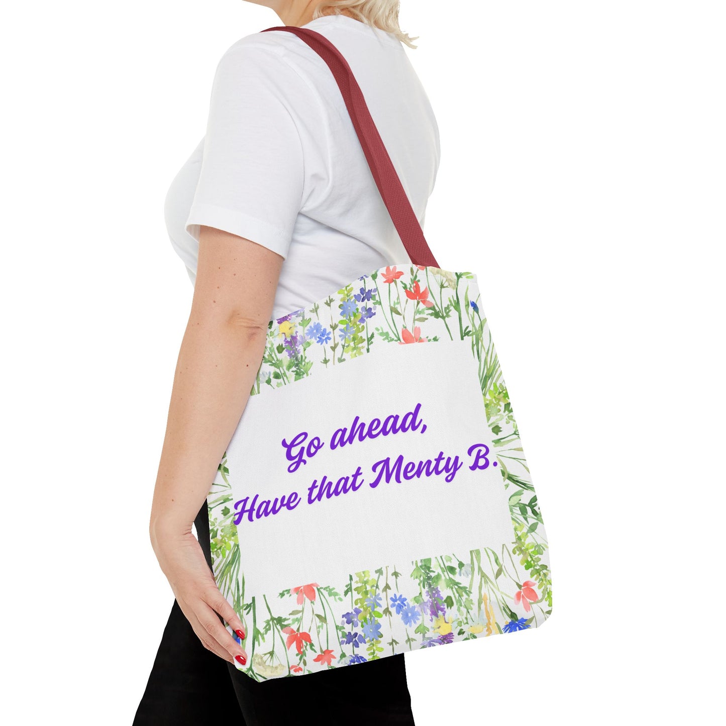 Floral Motivational Tote Bag, Inspirational Gift, Shopping Bag, Eco-Friendly, Spring Style, Unique Tote for Everyday Use