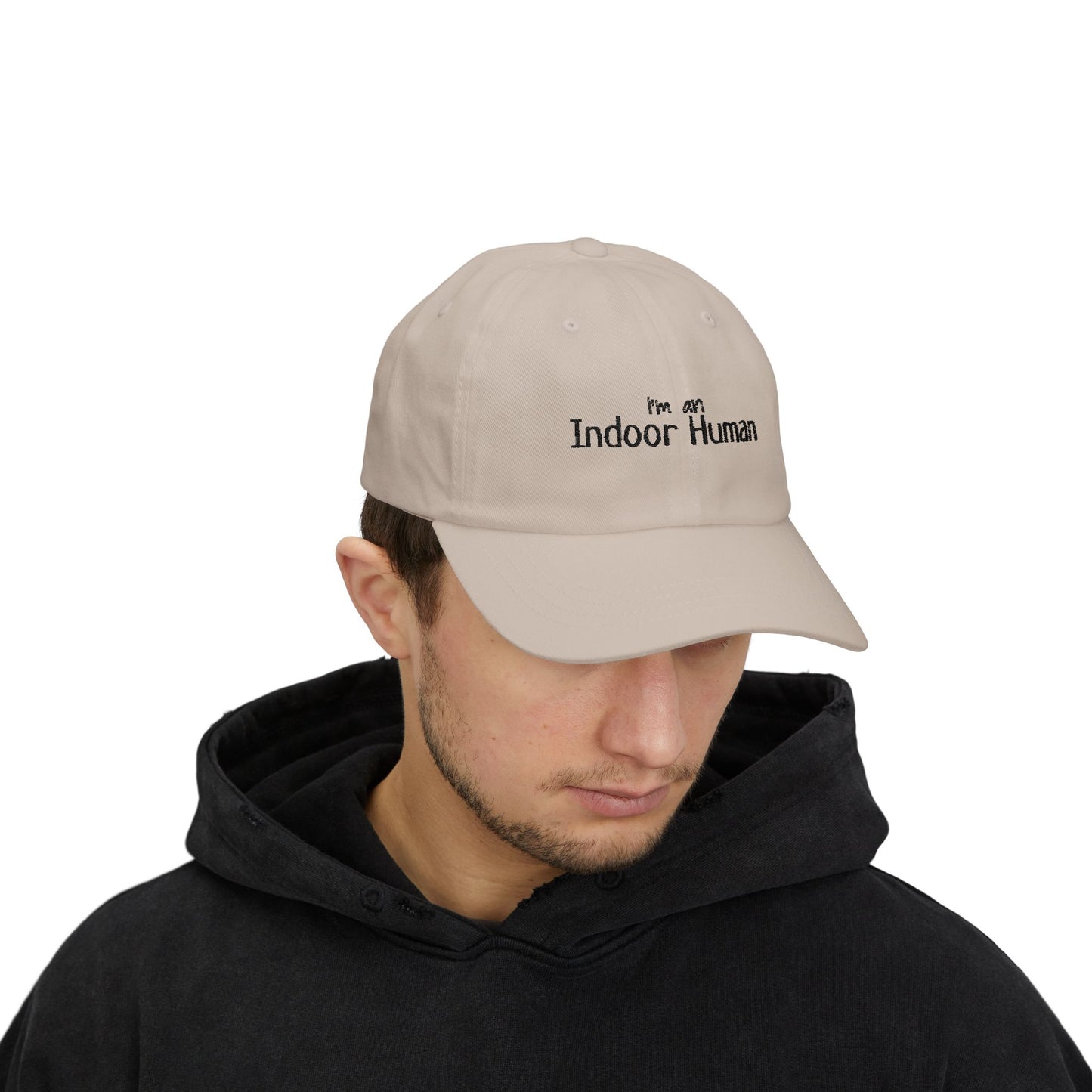 Indoor Human Classic Cap | Funny Hat for Homebodies | Gift for People Who Don't Like Leaving the House | Casual Cap | Outdoor (or Indoor) Adventures | Everyday Wear