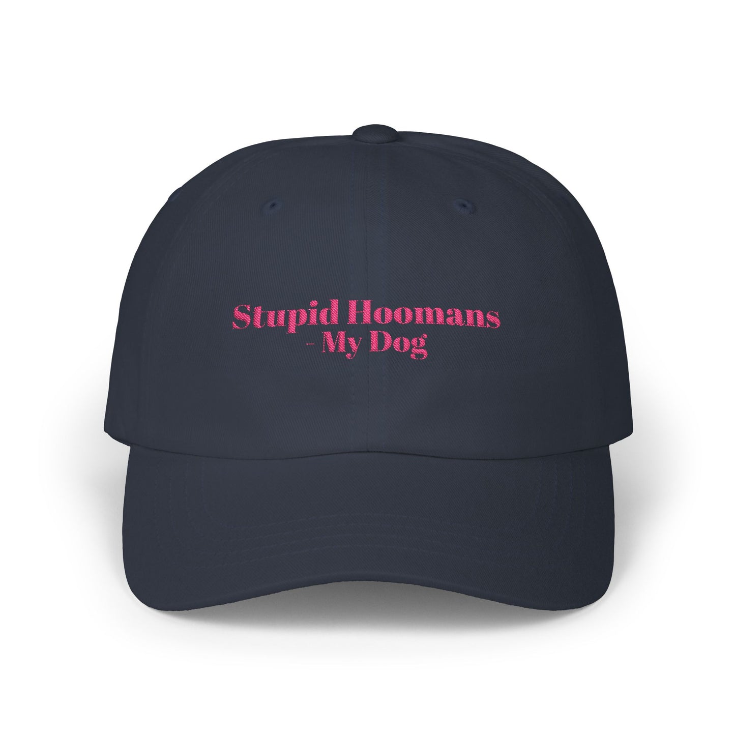 Stupid Hoomans Dad Cap - Funny Pet Lover Gift, White Baseball Hat for Dog Owners, Casual Everyday Cap, Gift for Father's Day
