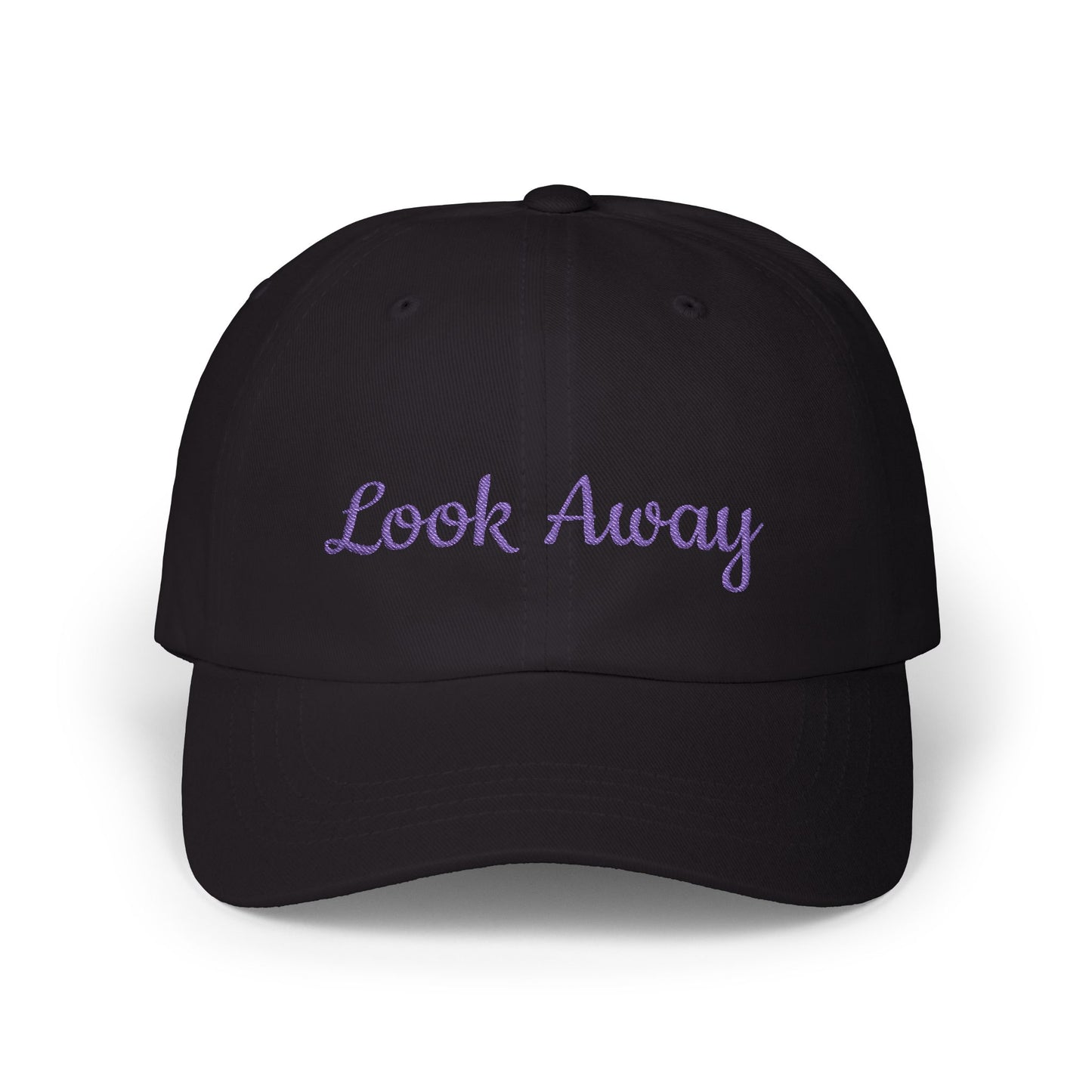 Classic Cap with 'Look Away' Embroidery, Casual Baseball Hat, Gift for Any and All Introverts, Summer Accessory, Trendy Fashion, Don't Look At Me
