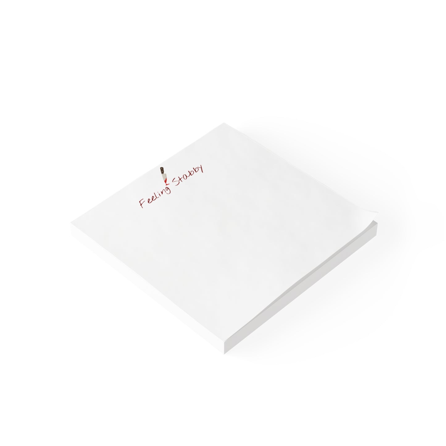Feeling Stabby Sticky Notes- Funny Dark Humor Notepad, Sarcastic Office Supply for True Crime Fans & Emotionally Unavailable Professionals