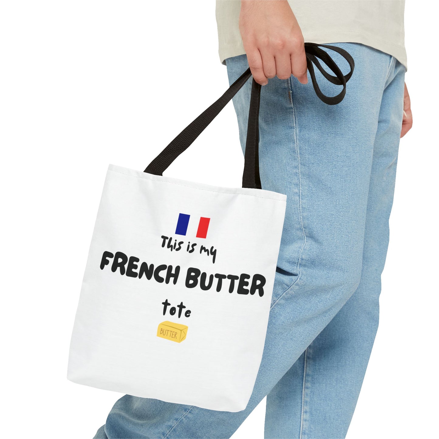 French Butter Tote Bag - Perfect for Food Lovers, International Flight Crews, Shopping, Beach Days, Eco-Friendly Gift, Summer Outings