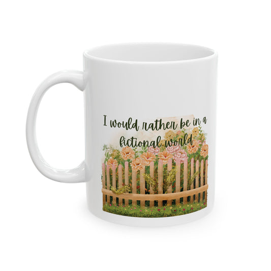 Charming Floral Garden Mug, Gift for Readers, Gardeners, Home Decor, Coffee Lover's Essential, Mother's Day, Inspirational Quote