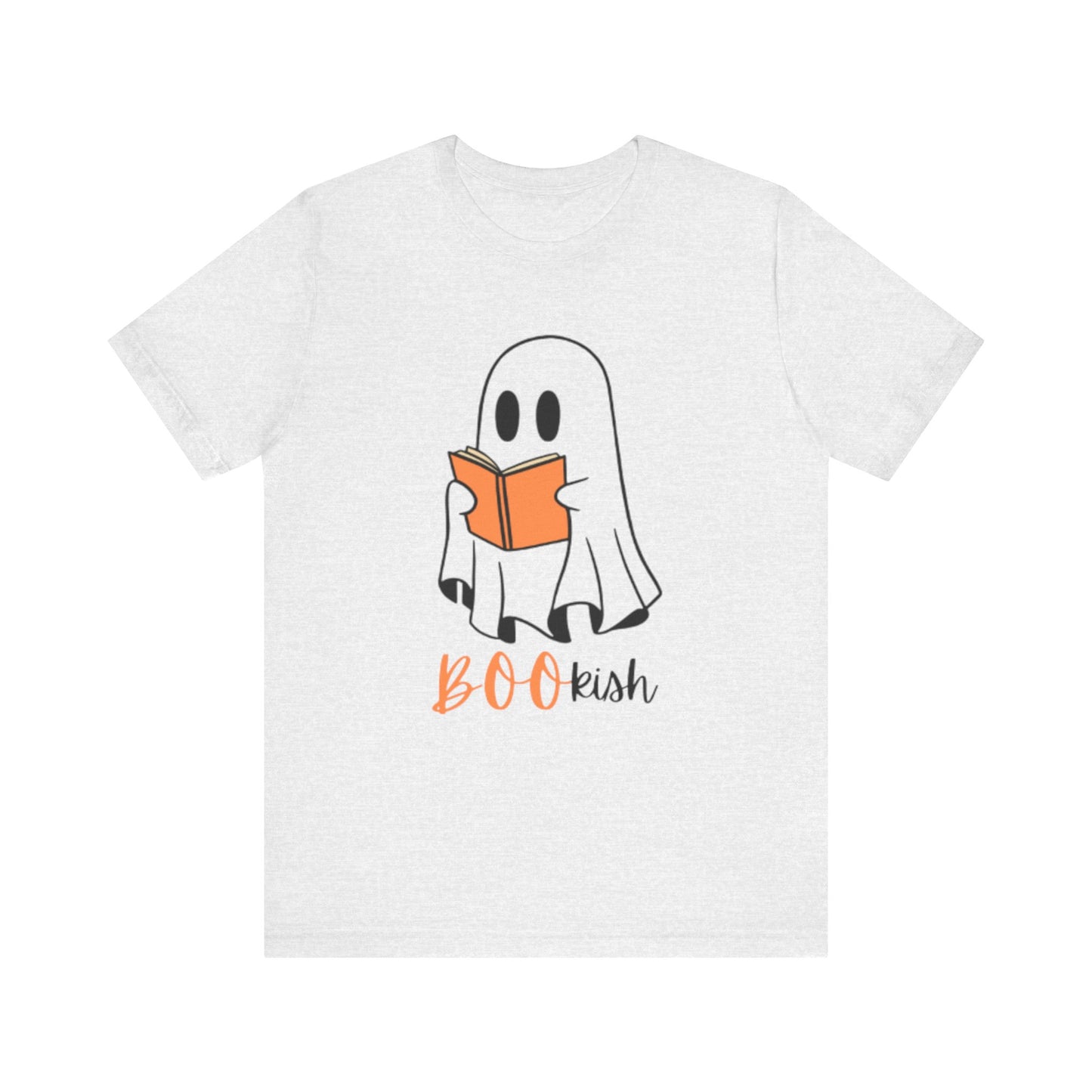 BOOkish Ghost Reading Unisex Tee, Cute Halloween Shirt, Autumn Apparel, Ghost Lover Gift, Spooky Reading T-Shirt