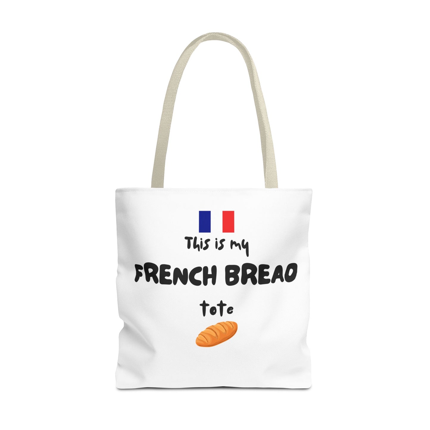 French Bread Tote Bag - Perfect for International Flight Crews, Fun Grocery Bag, Market Tote, Shopping Bag, Gift for Bakers, Bread Lovers, French Culture