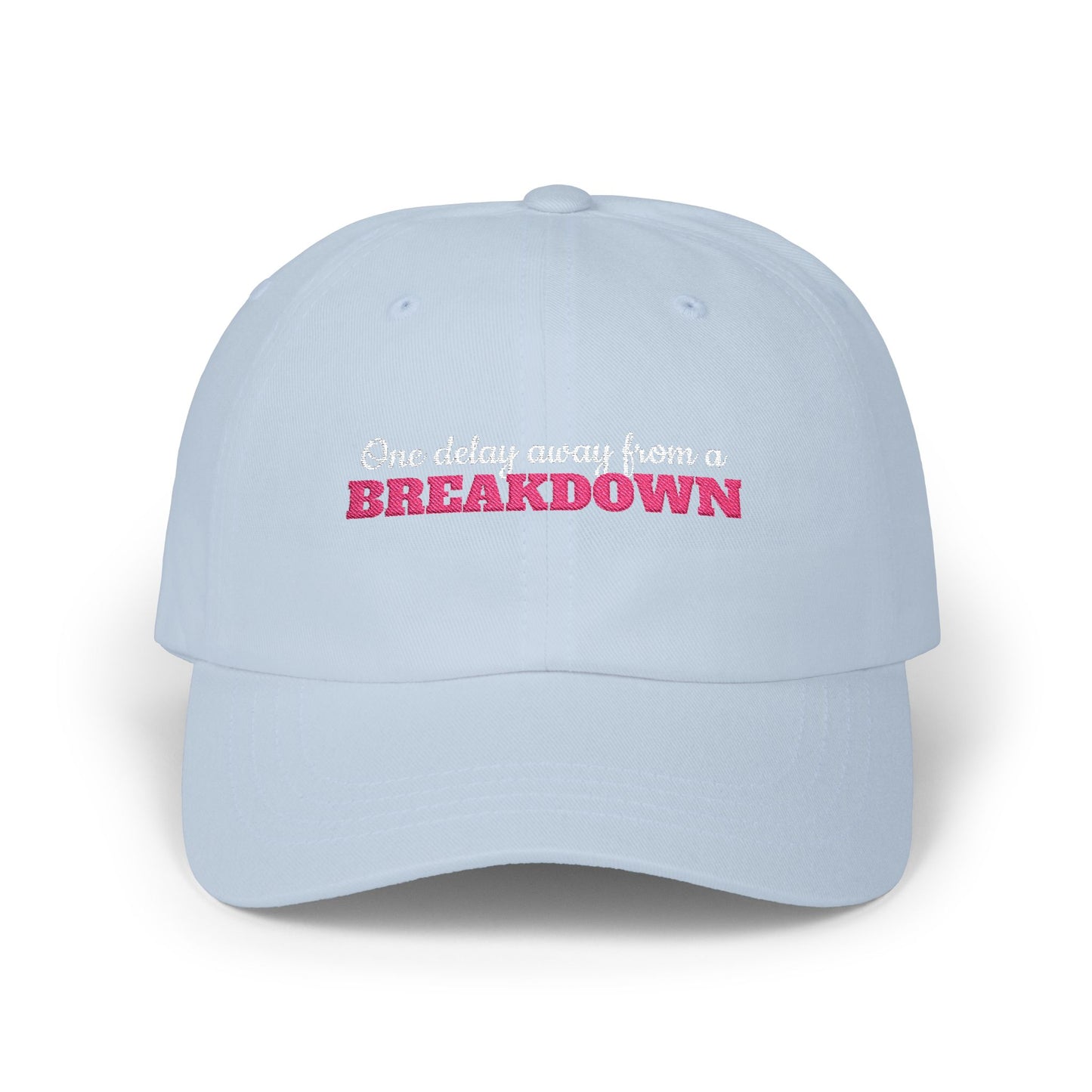 Classic Dad Cap - "One Day Away from a Breakdown" - Funny Gift for Humans with Emotions, Cool Baseball Hat, Casual Headwear, Gift for Birthdays, Gift for Random Days [...]