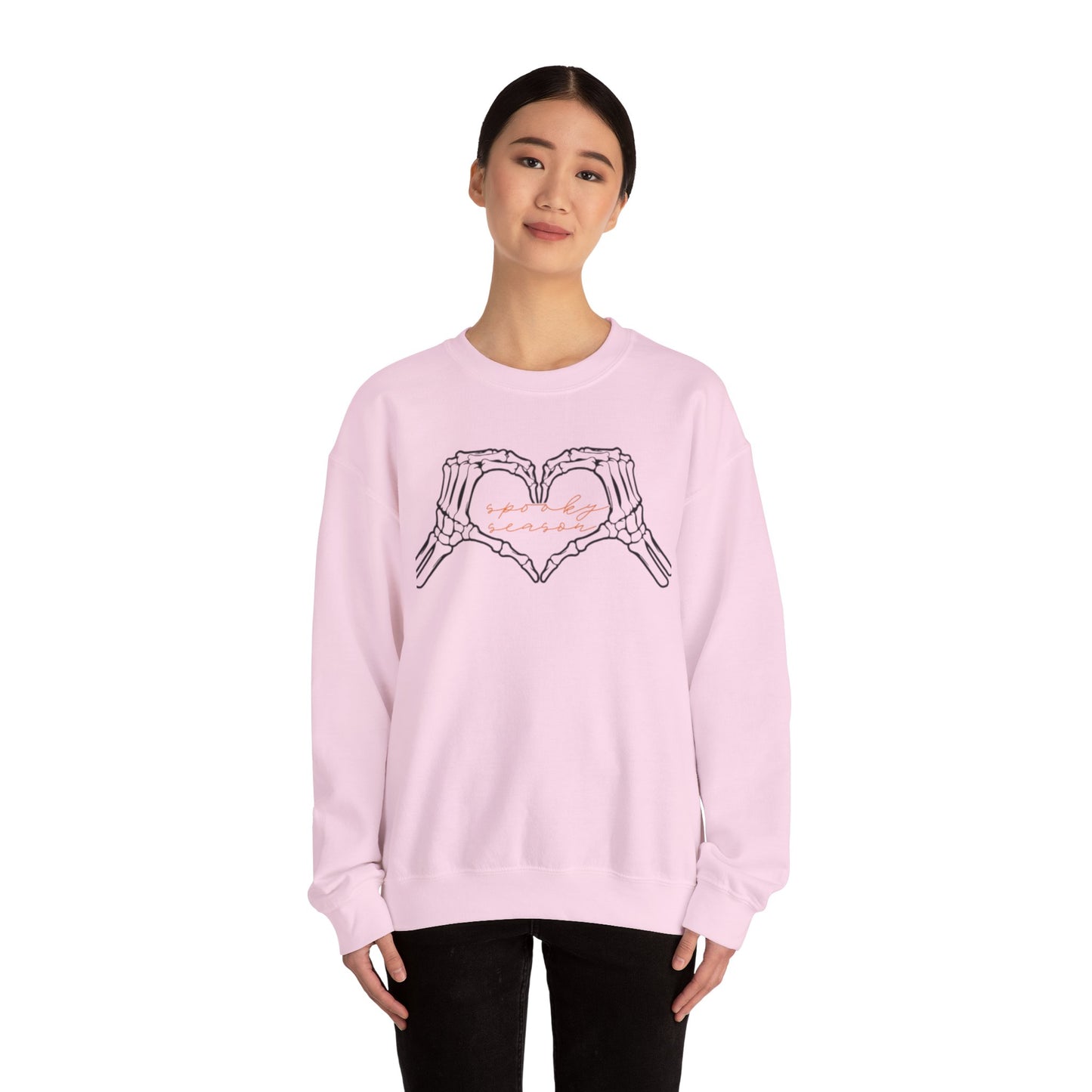 Spooky Season Unisex Crewneck Sweatshirt, Cozy Gift for Friends, Skeleton Love, Halloween Apparel, Casual Layering