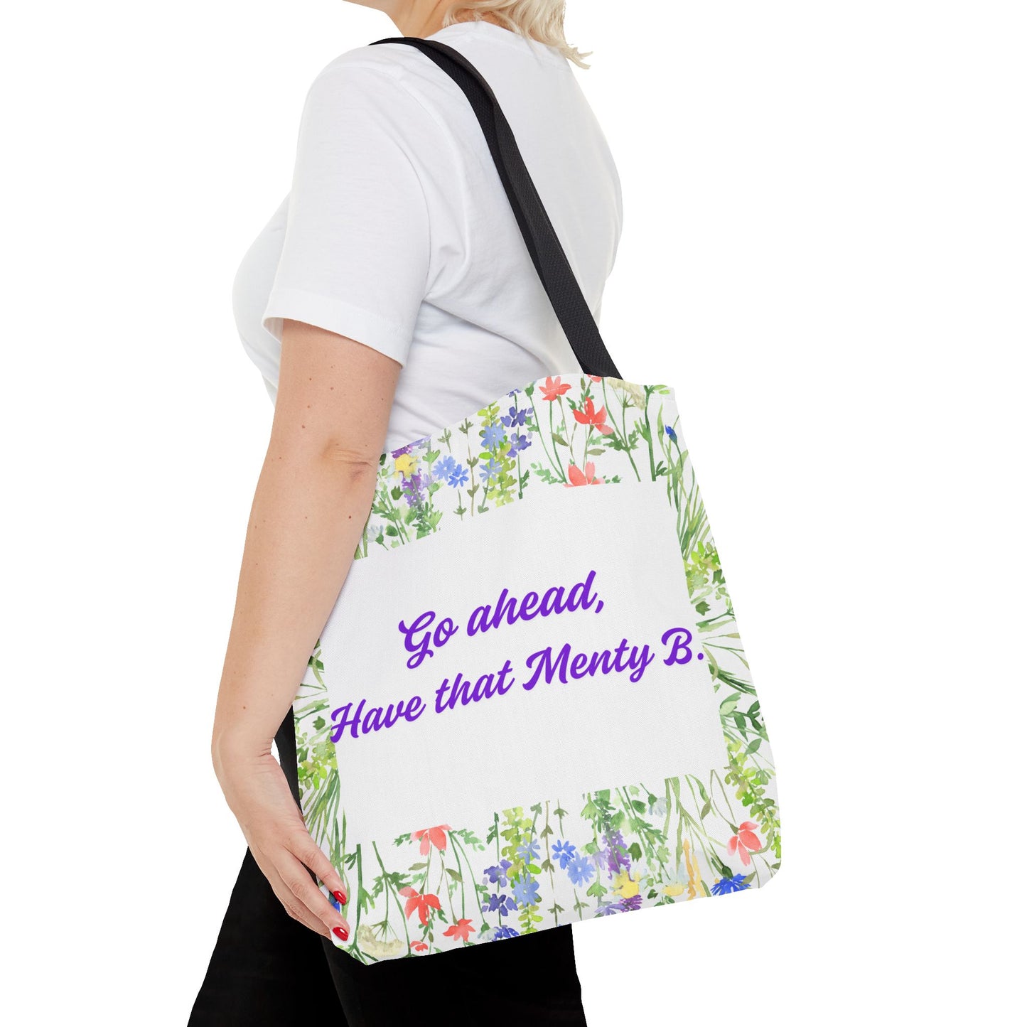 Floral Motivational Tote Bag, Inspirational Gift, Shopping Bag, Eco-Friendly, Spring Style, Unique Tote for Everyday Use
