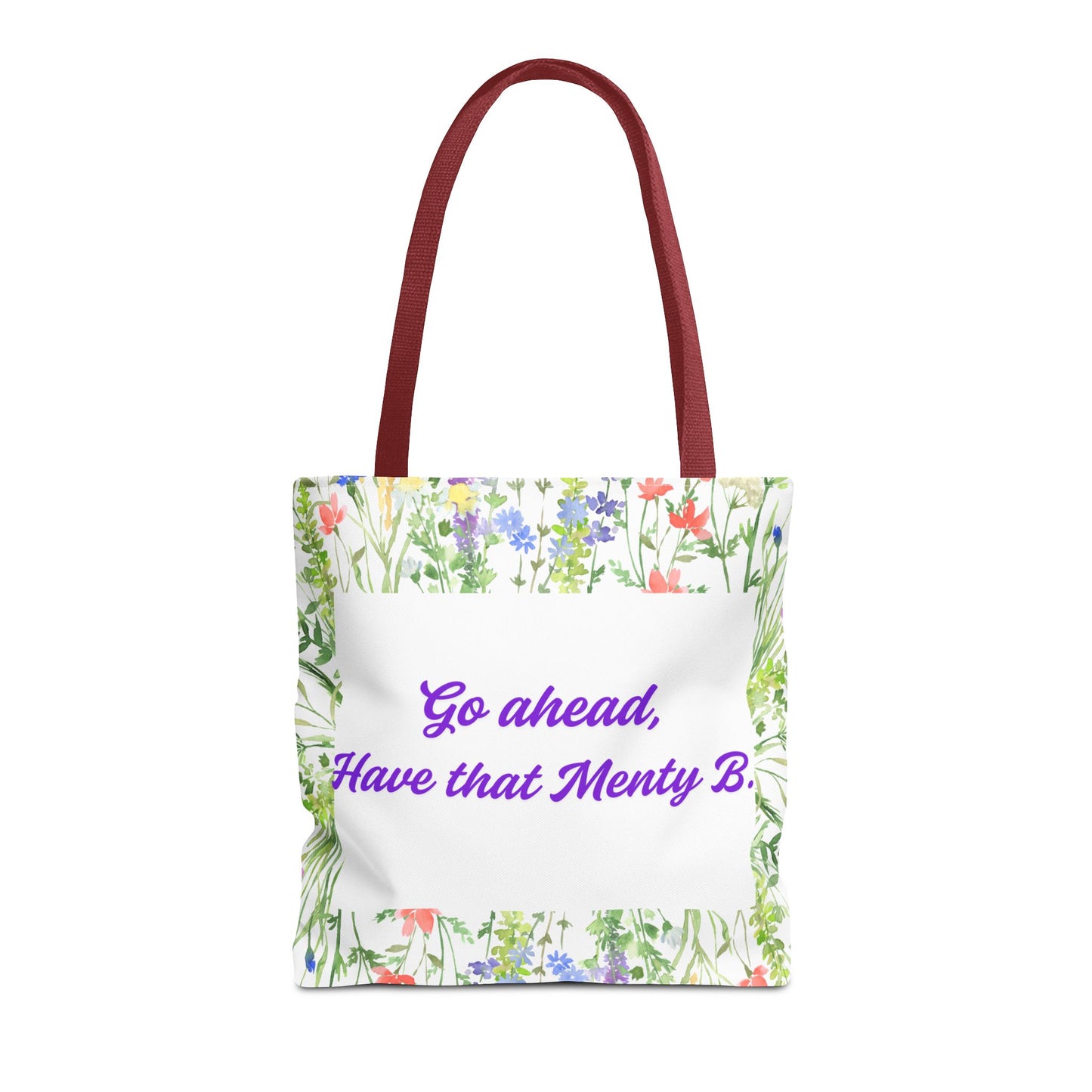 Floral Motivational Tote Bag, Inspirational Gift, Shopping Bag, Eco-Friendly, Spring Style, Unique Tote for Everyday Use