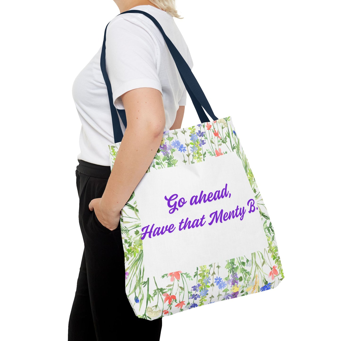 Floral Motivational Tote Bag, Inspirational Gift, Shopping Bag, Eco-Friendly, Spring Style, Unique Tote for Everyday Use