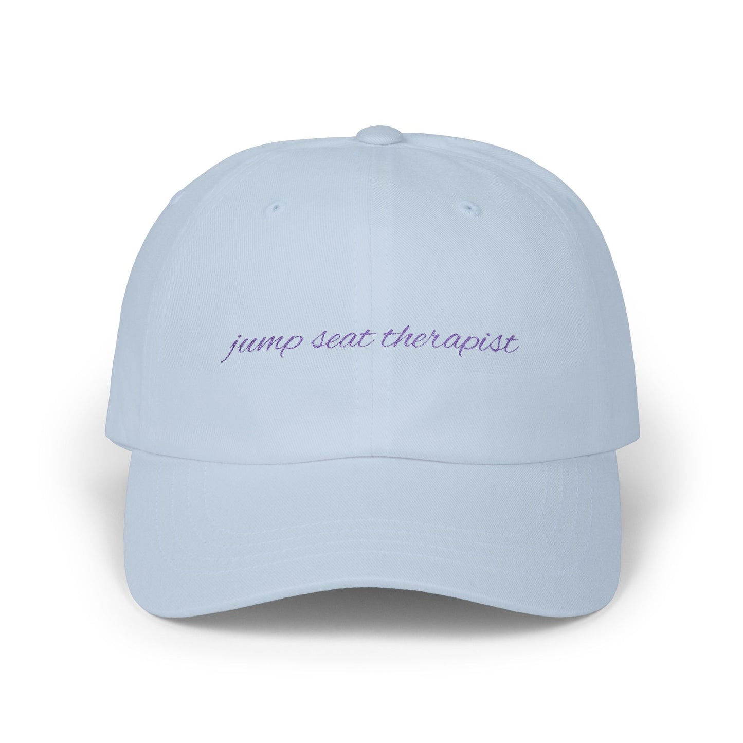 Jump Seat Therapist Cap- Funny Flight Attendant Hat, Sarcastic Crew Life Gift, Embroidered Baseball Cap for Cabin Crew