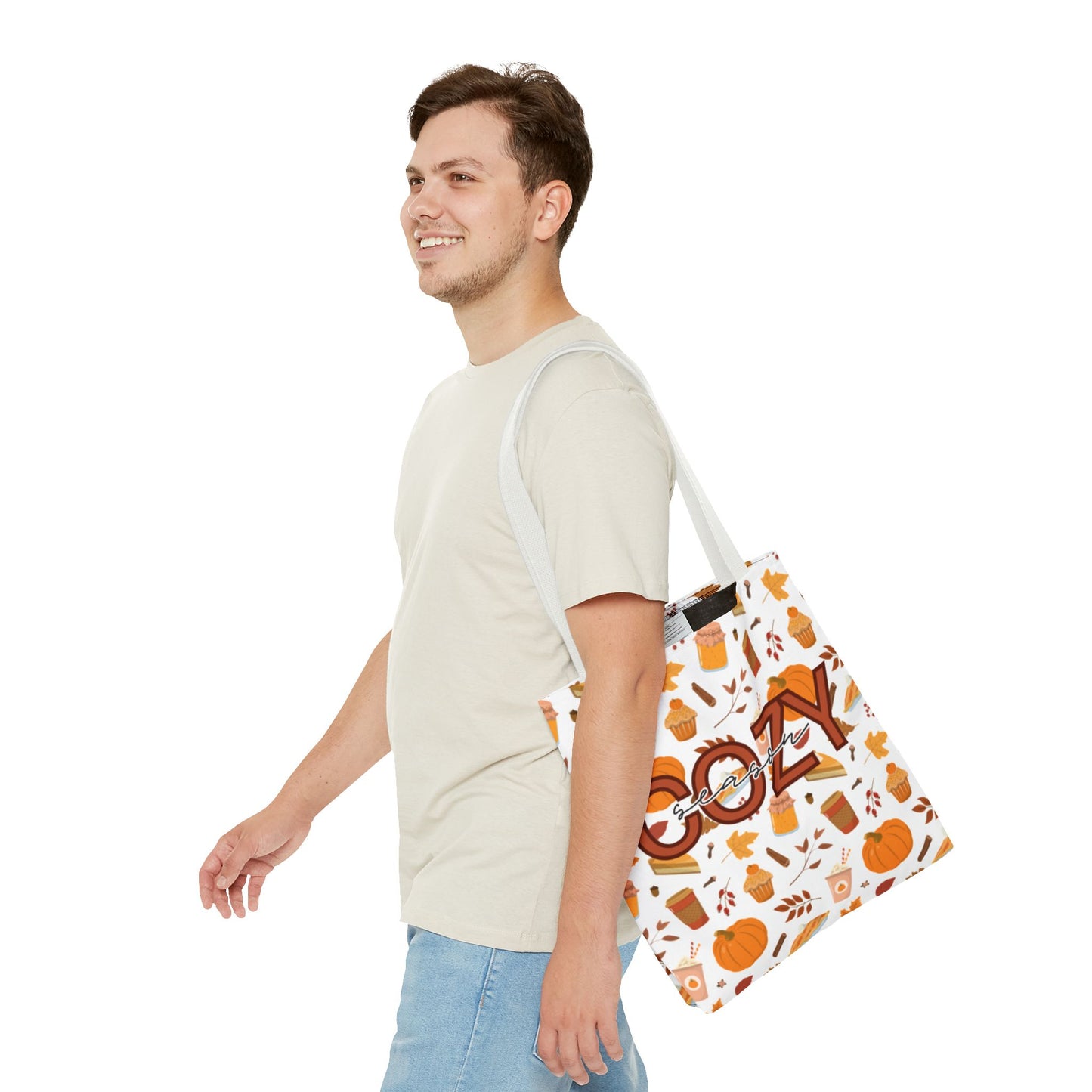 Cozy Season Tote Bag, Fall Tote, Autumn Bag, Halloween Shopping Bag, Seasonal Gift, Eco-Friendly Tote