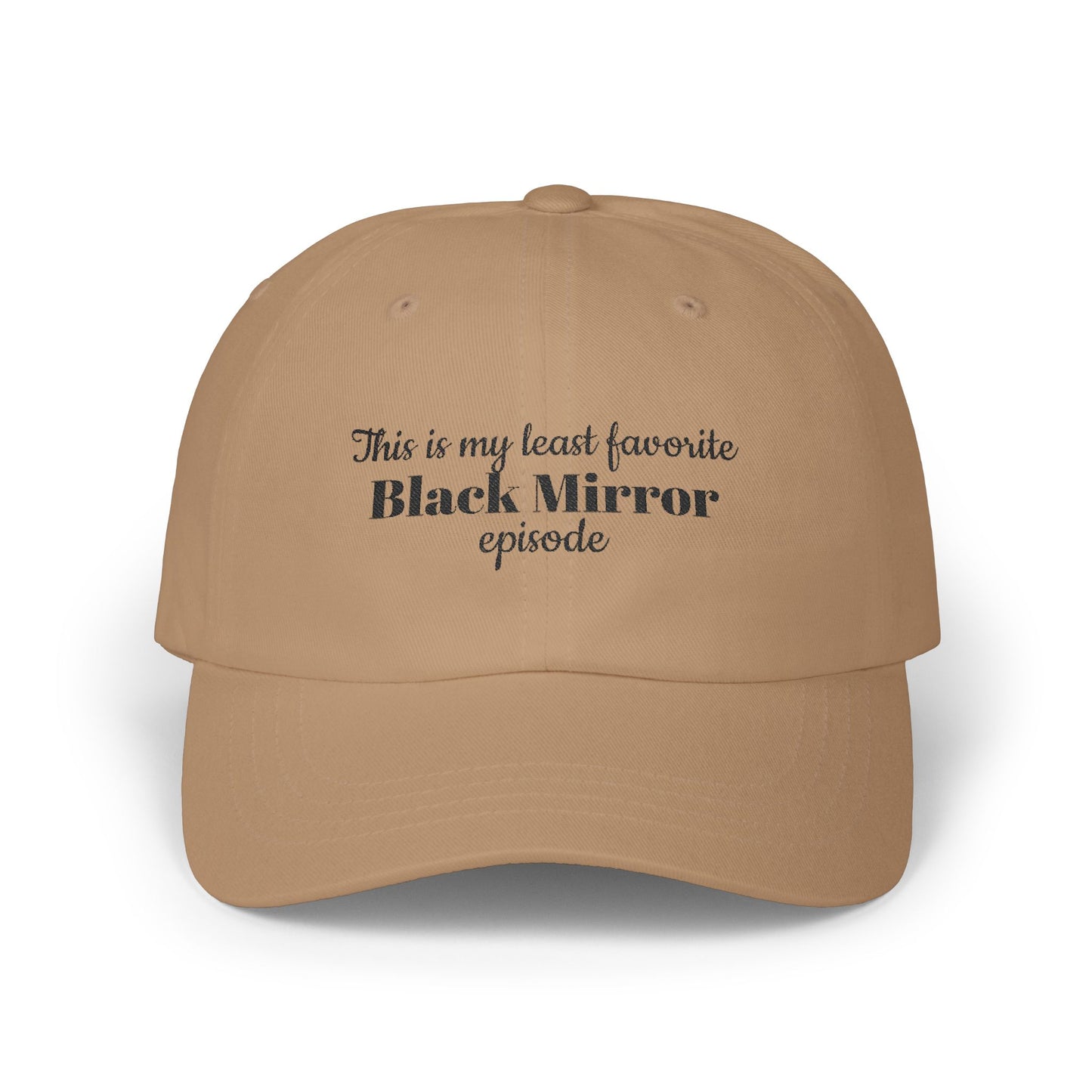 Black Mirror Cap, Black Mirror Fan Hat, Casual Headwear, Unique Gift for Anyone Wishing to Wake up from this Reality