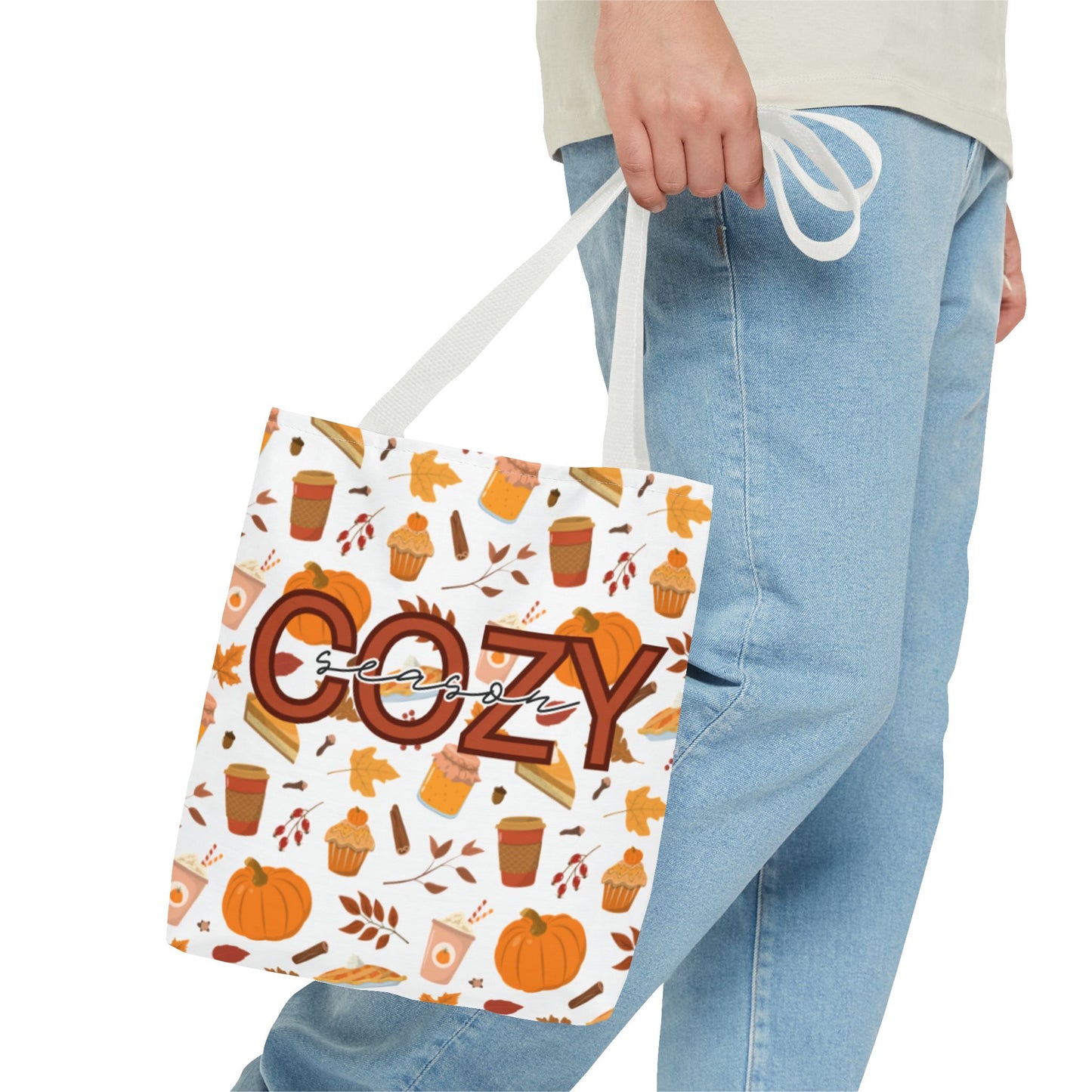 Cozy Season Tote Bag, Fall Tote, Autumn Bag, Halloween Shopping Bag, Seasonal Gift, Eco-Friendly Tote