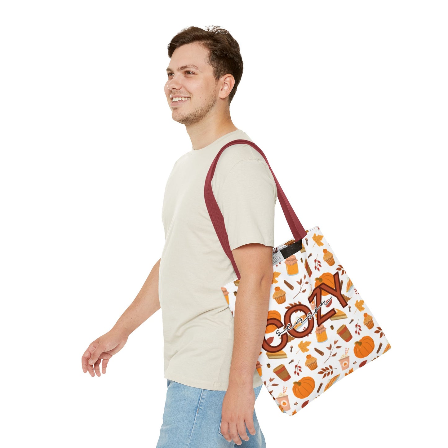 Cozy Season Tote Bag, Fall Tote, Autumn Bag, Halloween Shopping Bag, Seasonal Gift, Eco-Friendly Tote