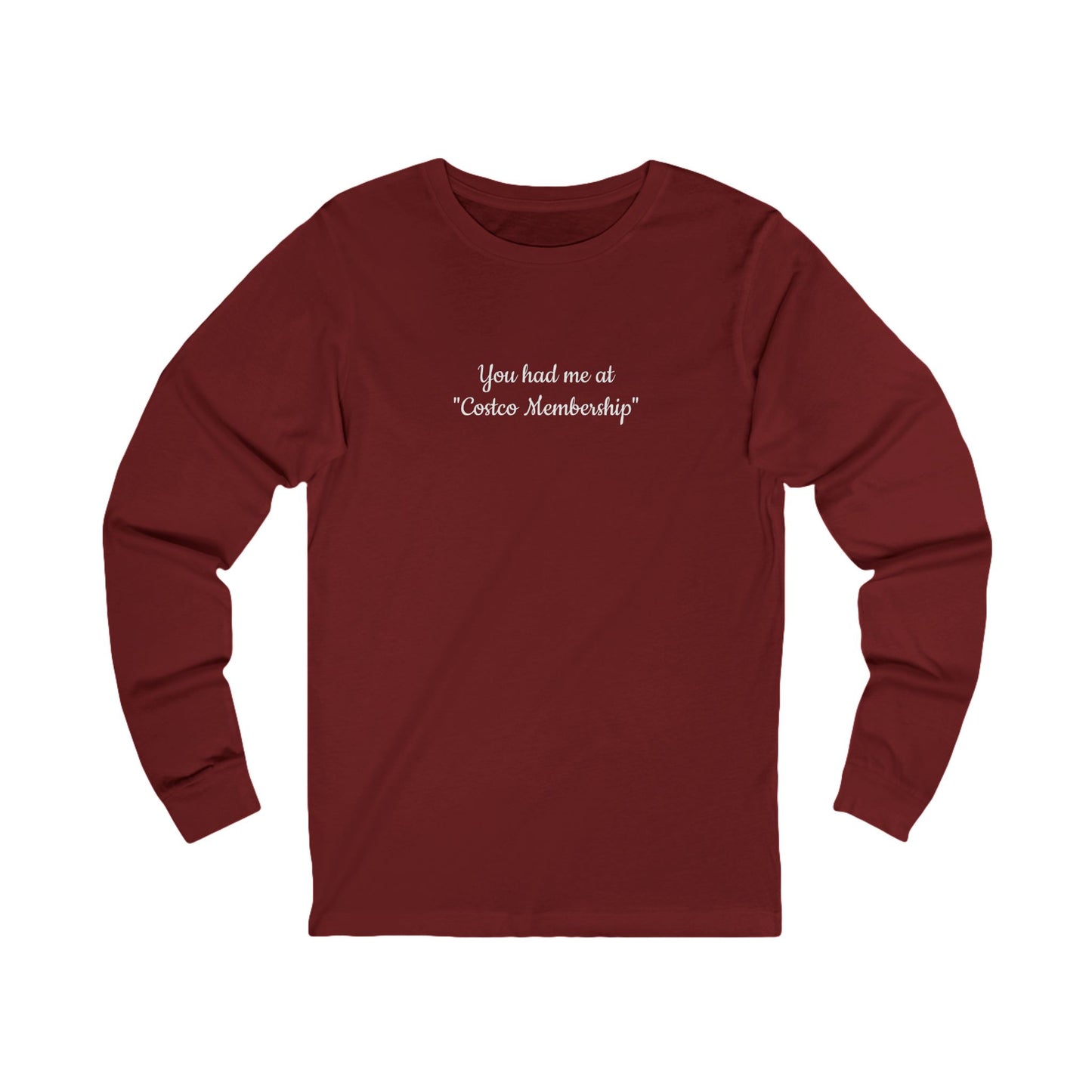 Costco Lover Long Sleeve Tee, Funny Gift, Unisex Fashion, Casual Wear, Perfect for Costco Enthusiasts & Shoppers, Birthdays, Holidays