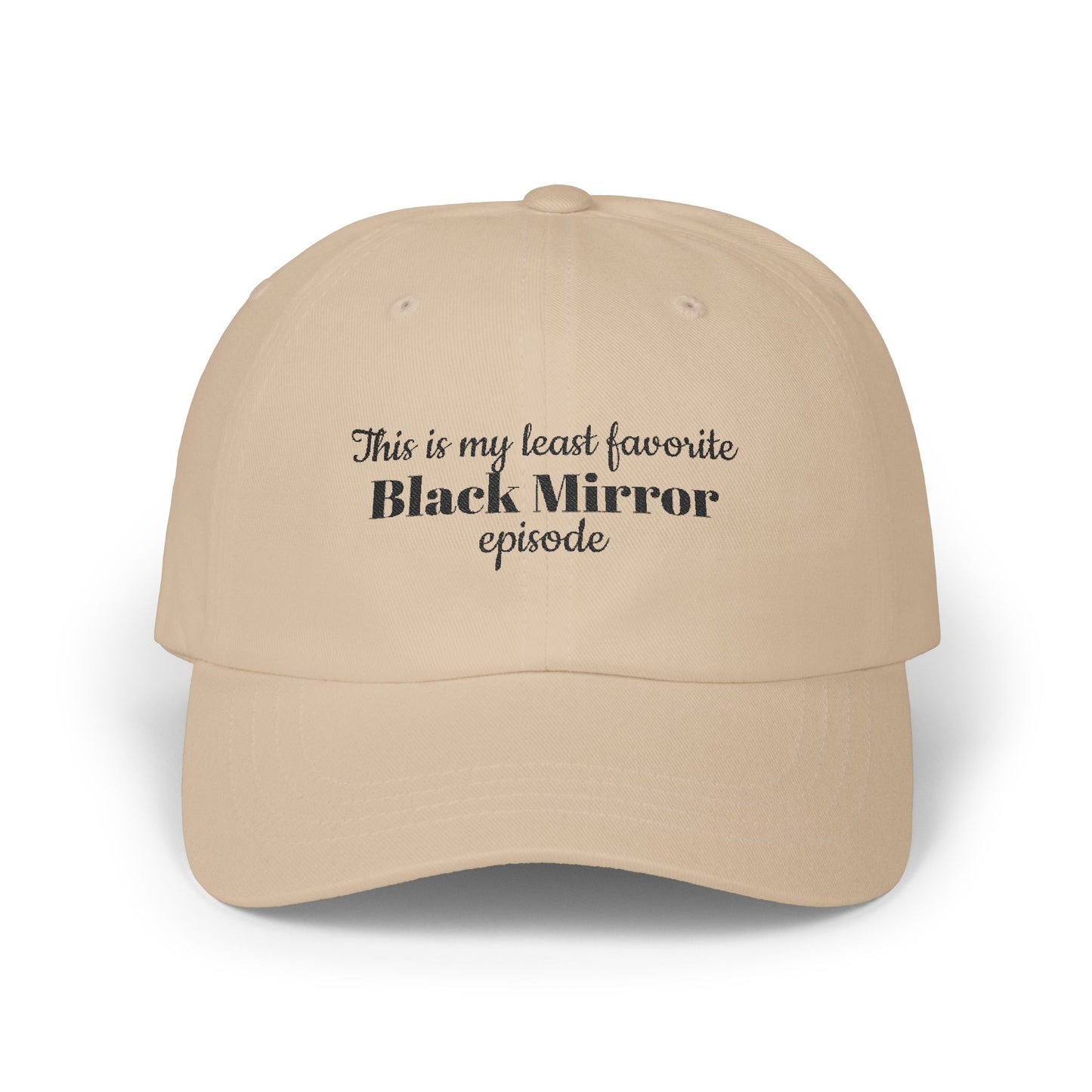 Black Mirror Cap, Black Mirror Fan Hat, Casual Headwear, Unique Gift for Anyone Wishing to Wake up from this Reality