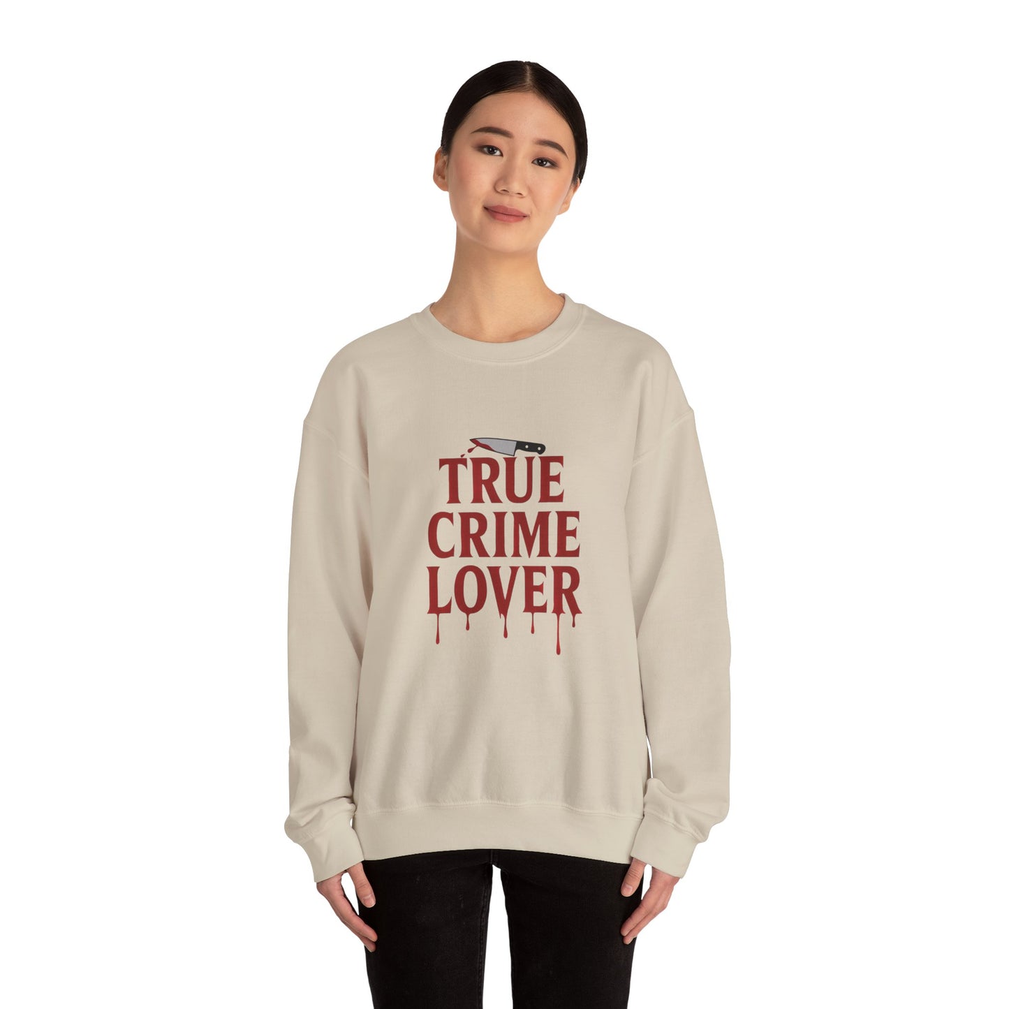True Crime Lover Sweatshirt- Cozy Murder Show Crewneck, Funny Gift for Crime Junkies, Podcast Bingers & Sleuth Queens