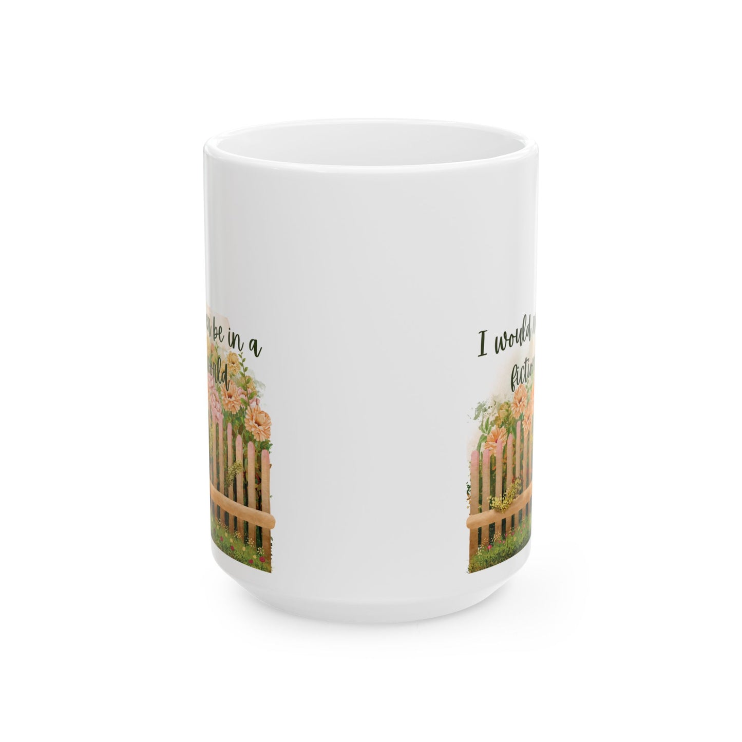 Charming Floral Garden Mug, Gift for Readers, Gardeners, Home Decor, Coffee Lover's Essential, Mother's Day, Inspirational Quote