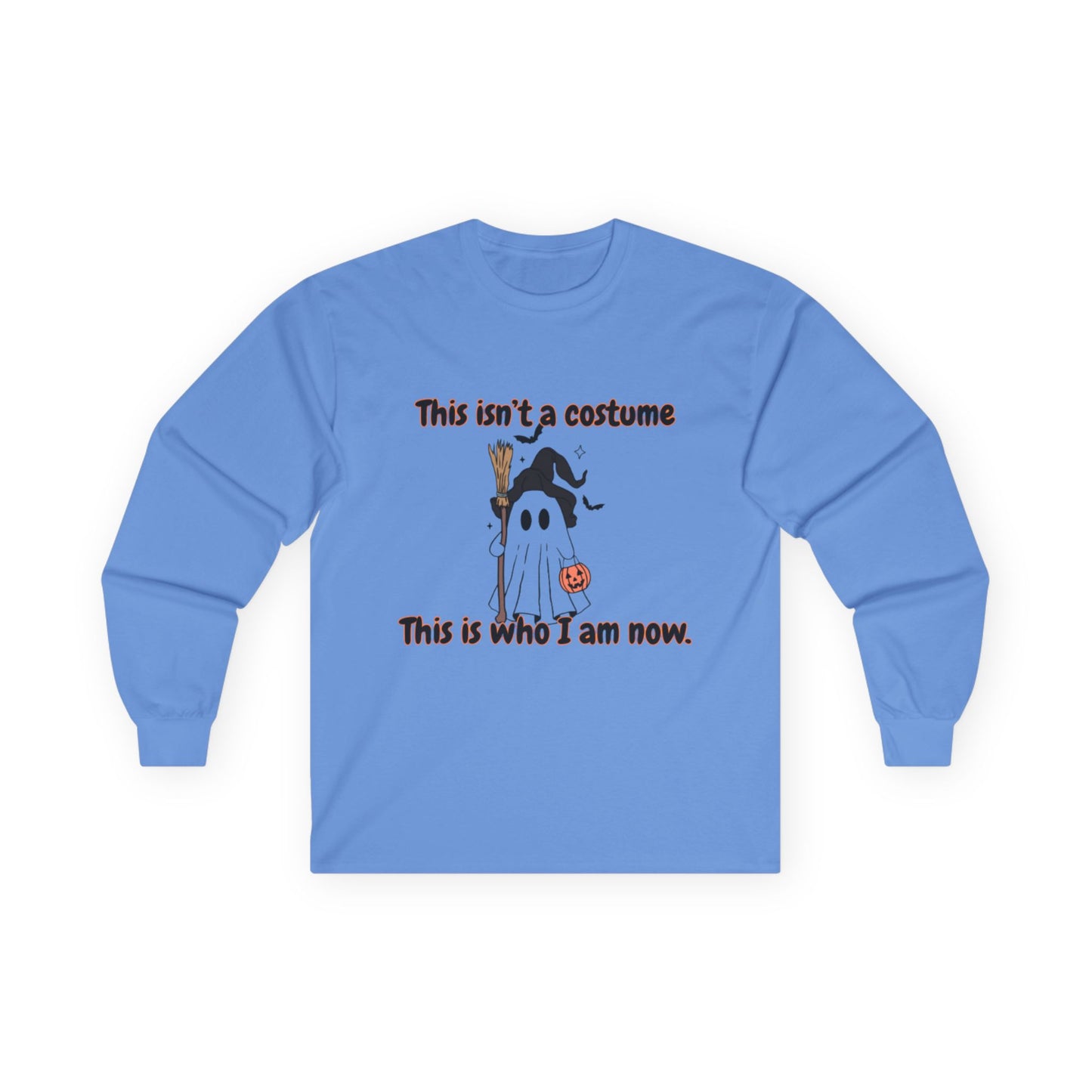 This Is Who I Am Now Long Sleeve Tee, Halloween Shirt, Unisex Cotton Top, Casual Wear, Spooky Costume Alternative