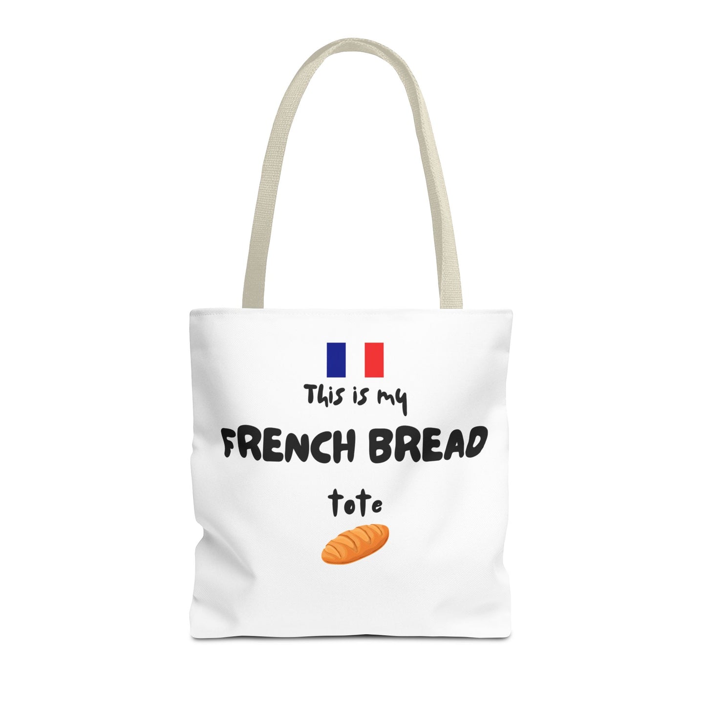 French Bread Tote Bag - Perfect for International Flight Crews, Fun Grocery Bag, Market Tote, Shopping Bag, Gift for Bakers, Bread Lovers, French Culture