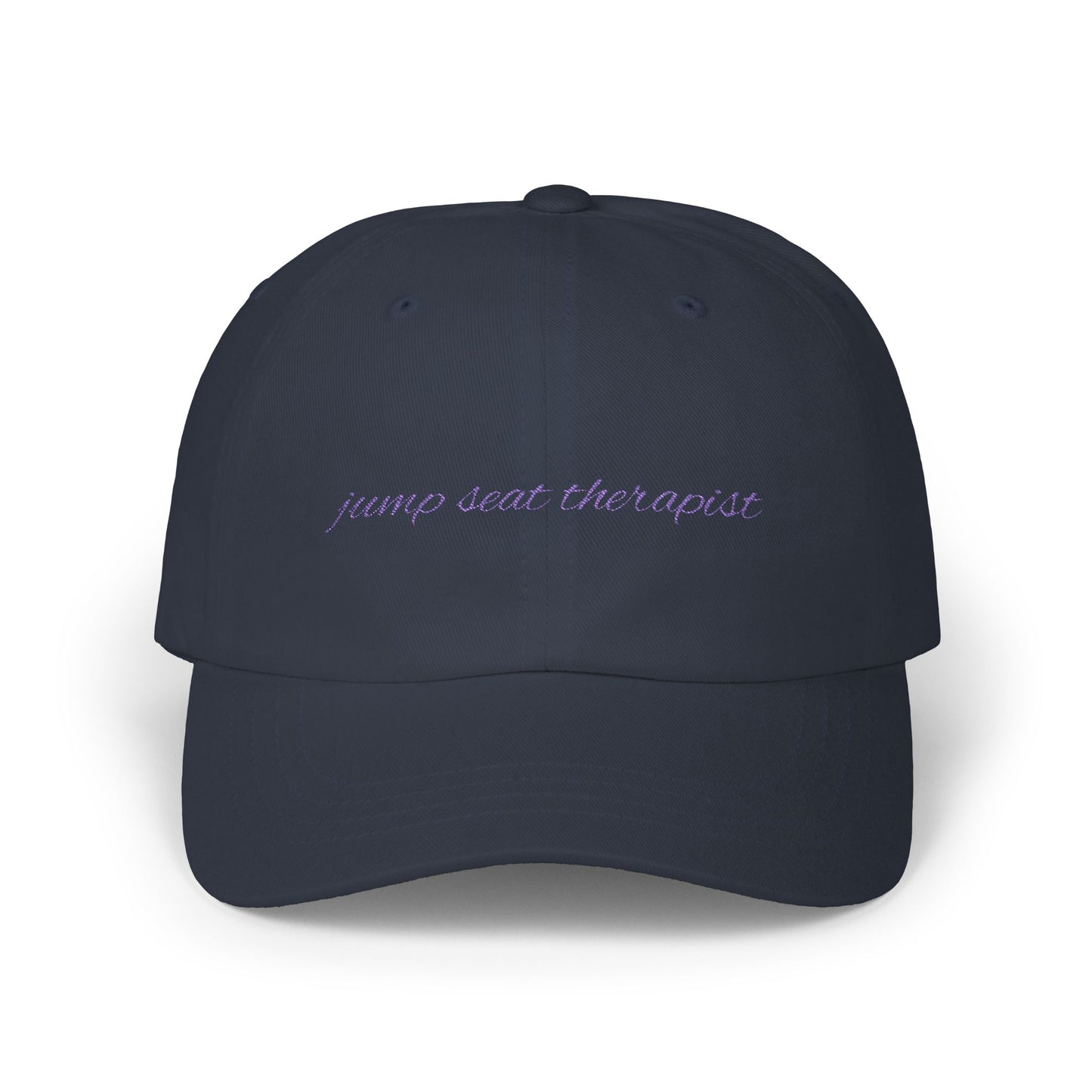 Jump Seat Therapist Cap- Funny Flight Attendant Hat, Sarcastic Crew Life Gift, Embroidered Baseball Cap for Cabin Crew