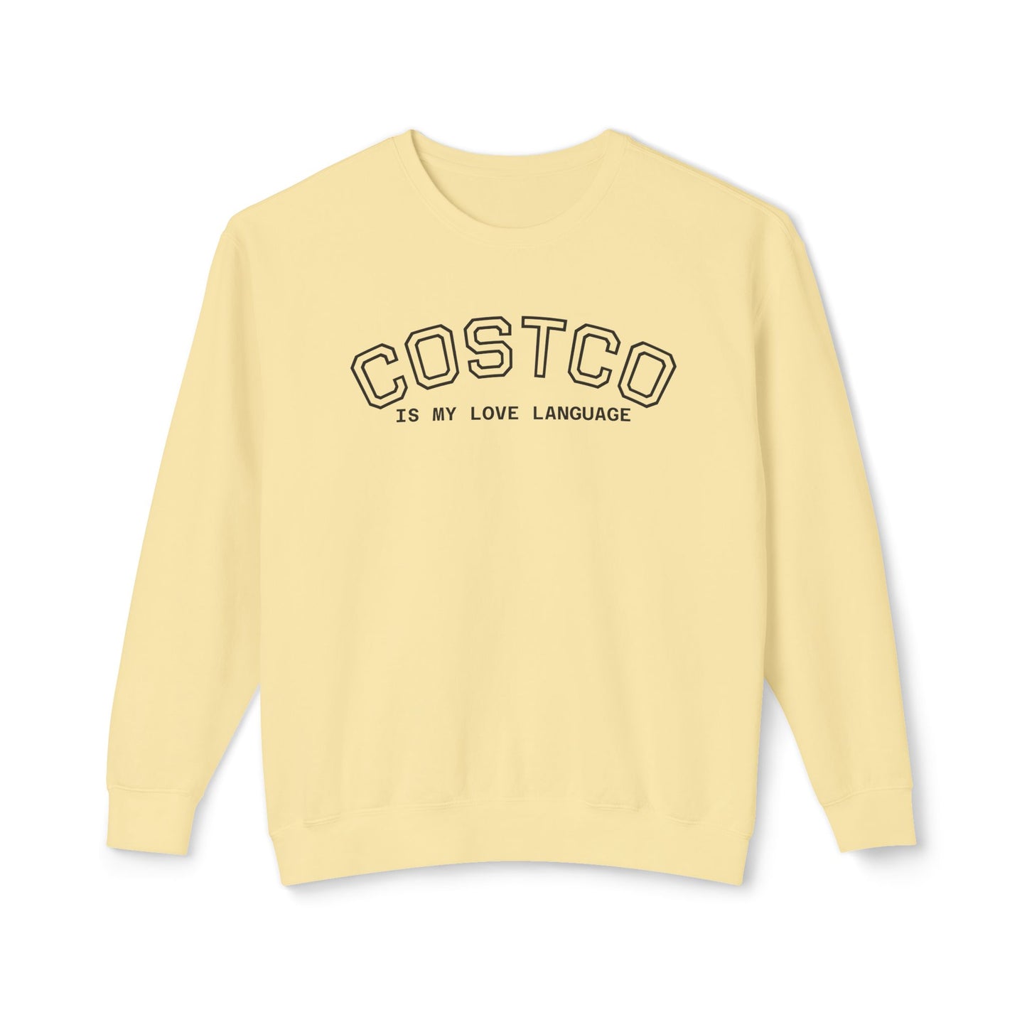 Costco Love Language Sweatshirt, Unisex Crewneck, Cozy Gift for Food Lovers, Casual Fashion, Great for Holidays & Everyday Wear