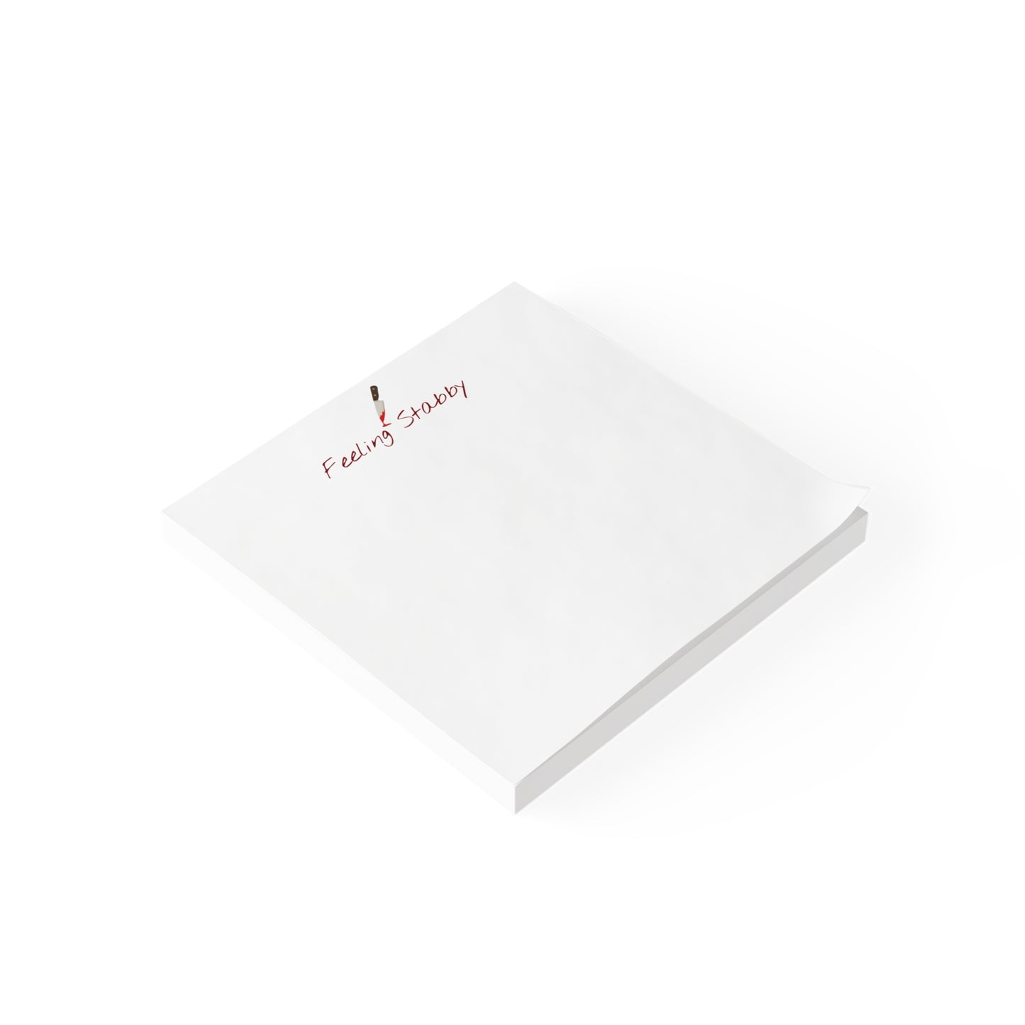 Feeling Stabby Sticky Notes- Funny Dark Humor Notepad, Sarcastic Office Supply for True Crime Fans & Emotionally Unavailable Professionals
