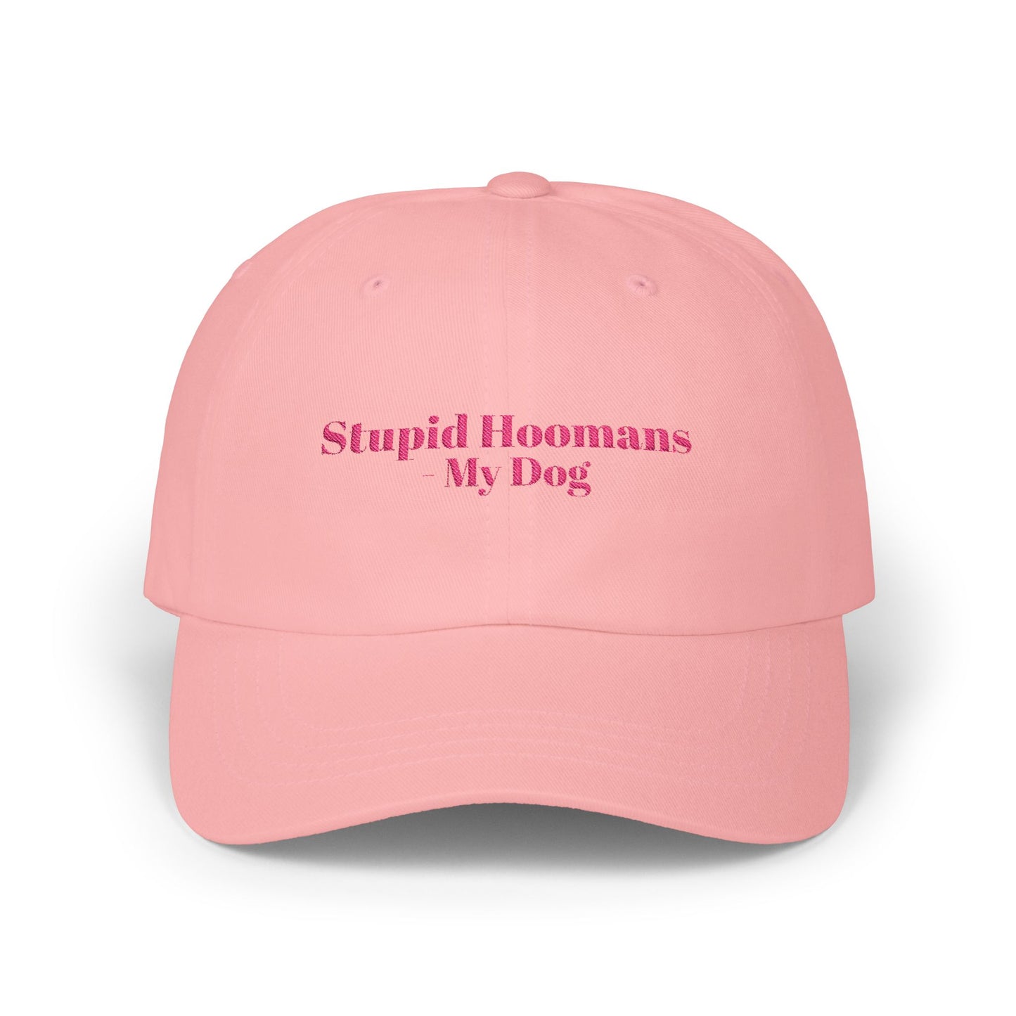 Stupid Hoomans Dad Cap - Funny Pet Lover Gift, White Baseball Hat for Dog Owners, Casual Everyday Cap, Gift for Father's Day
