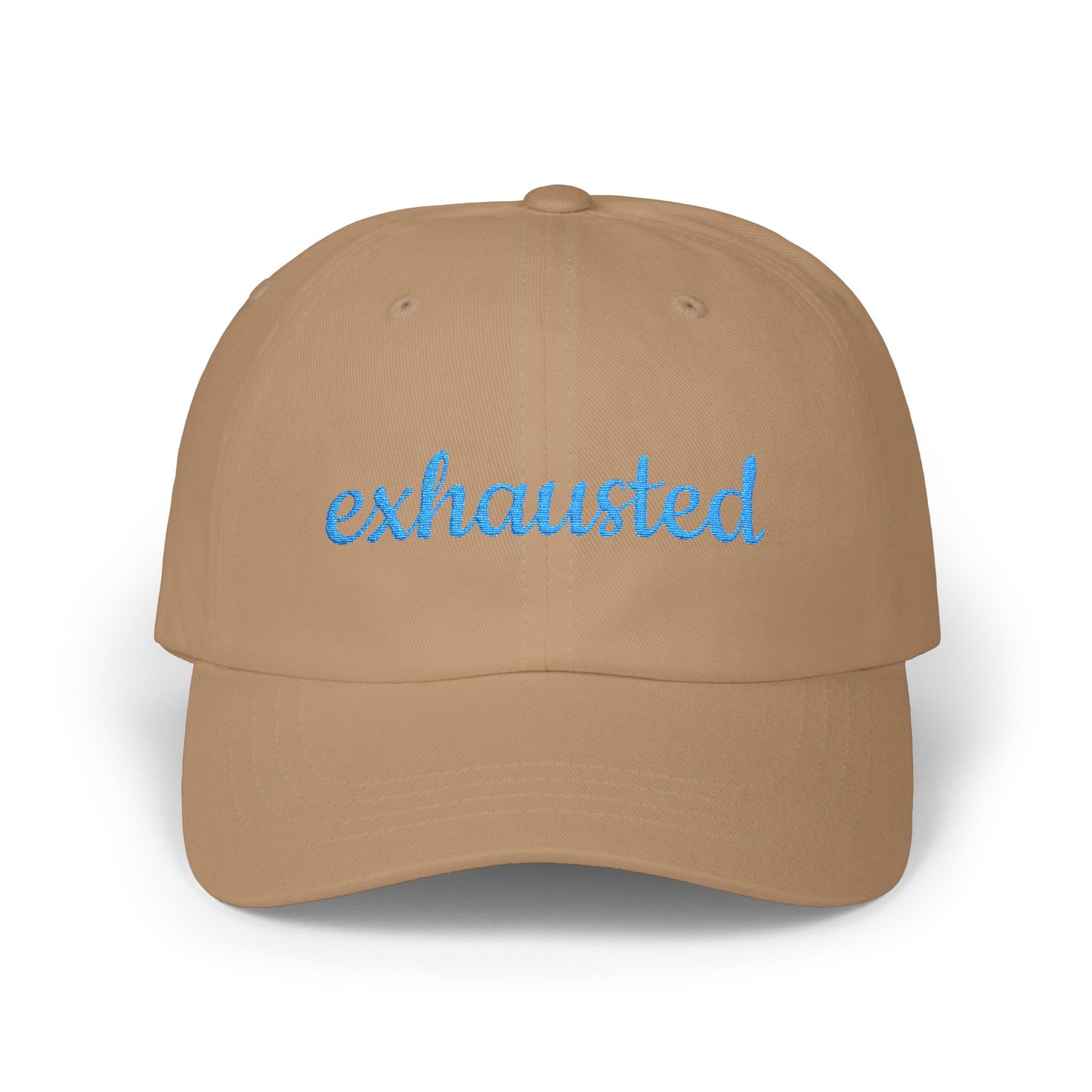 Exhausted Cap- Funny Flight Attendant Baseball Cap, Tired Crew Gift, Travel Life Hat for Pilots, Cabin Crew or any Exhausted Persons”