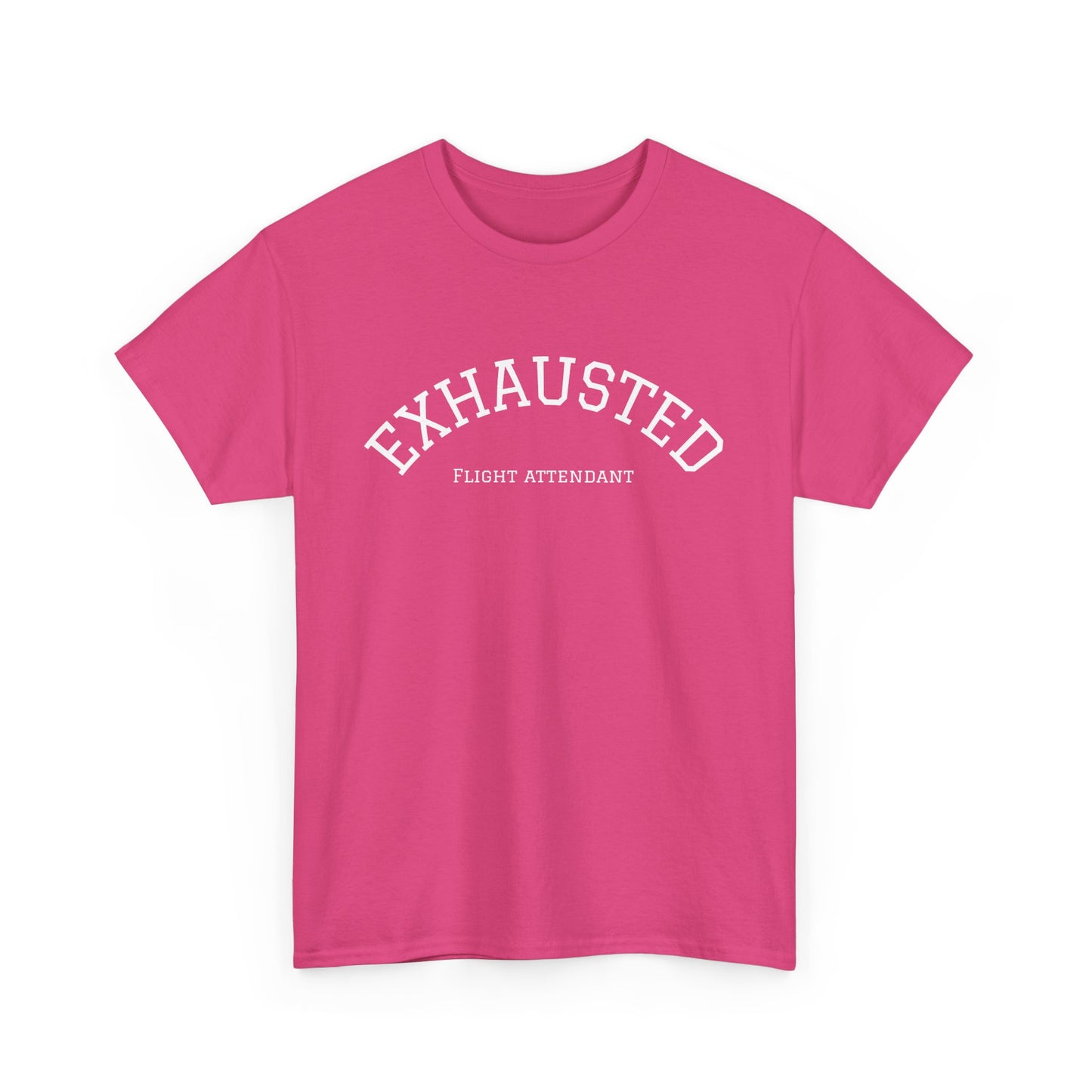 Exhausted Flight Attendant Tee- Funny Aviation Crew Life Tee, Tired Cabin Crew Gift, Airport Outfit for Flight Attendants