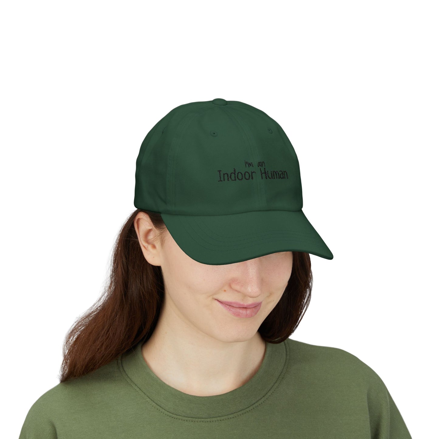 Indoor Human Classic Cap | Funny Hat for Homebodies | Gift for People Who Don't Like Leaving the House | Casual Cap | Outdoor (or Indoor) Adventures | Everyday Wear