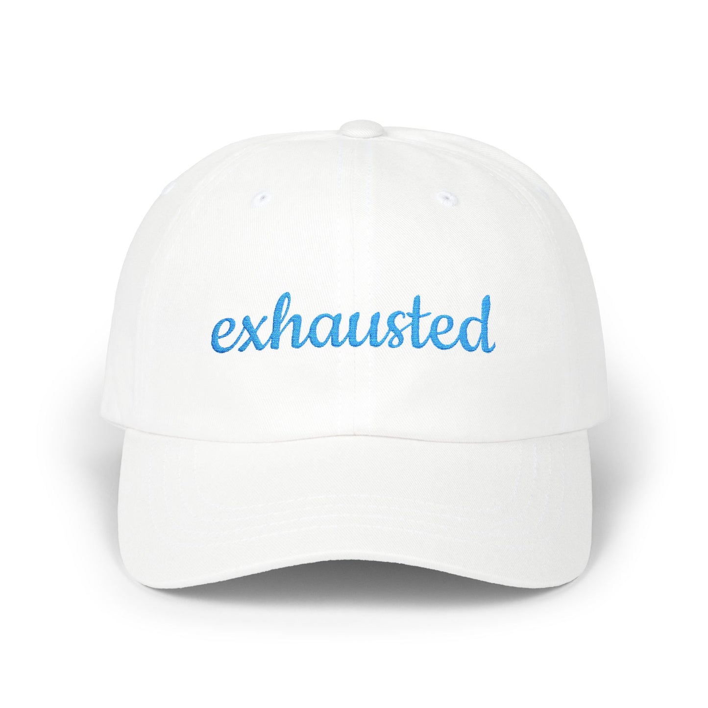 Exhausted Cap- Funny Flight Attendant Baseball Cap, Tired Crew Gift, Travel Life Hat for Pilots, Cabin Crew or any Exhausted Persons”