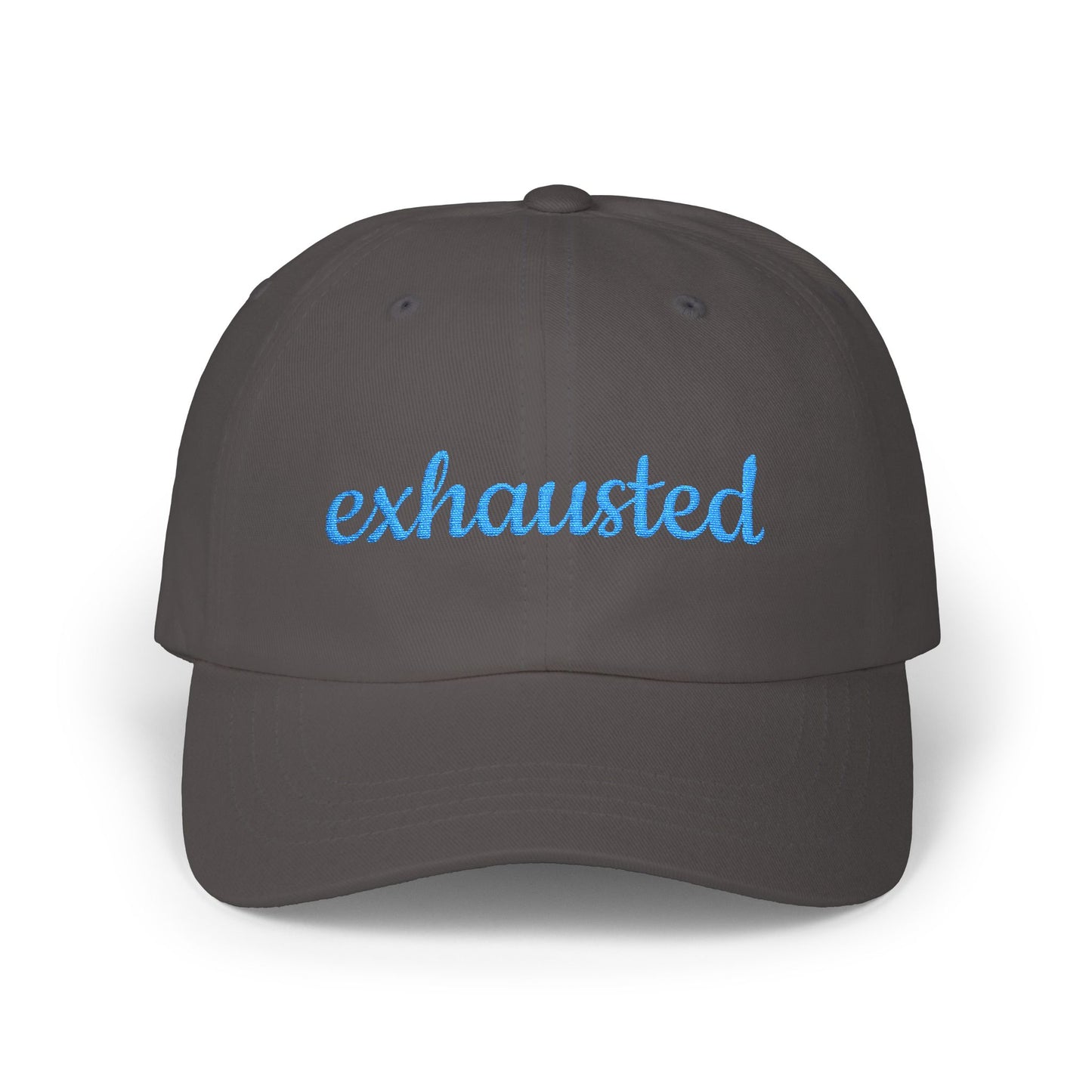 Exhausted Cap- Funny Flight Attendant Baseball Cap, Tired Crew Gift, Travel Life Hat for Pilots, Cabin Crew or any Exhausted Persons”