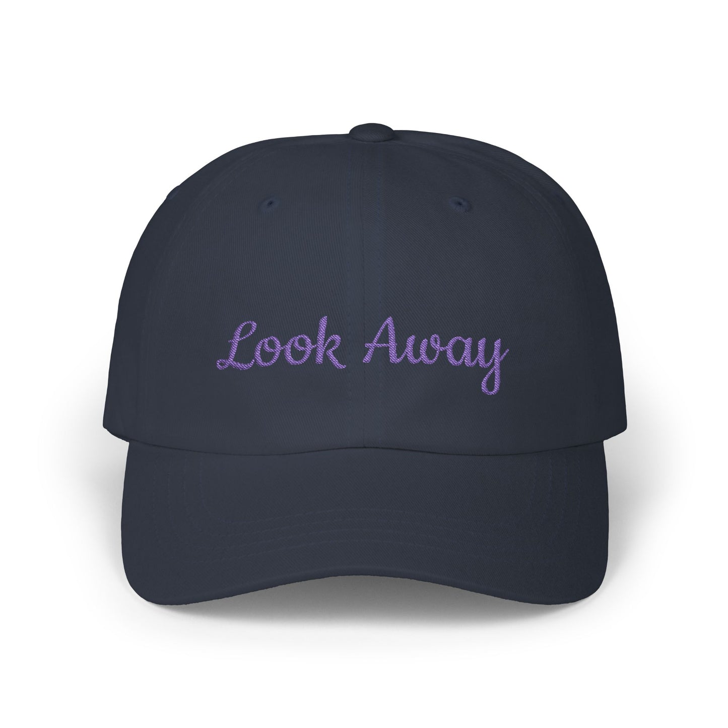 Classic Cap with 'Look Away' Embroidery, Casual Baseball Hat, Gift for Any and All Introverts, Summer Accessory, Trendy Fashion, Don't Look At Me